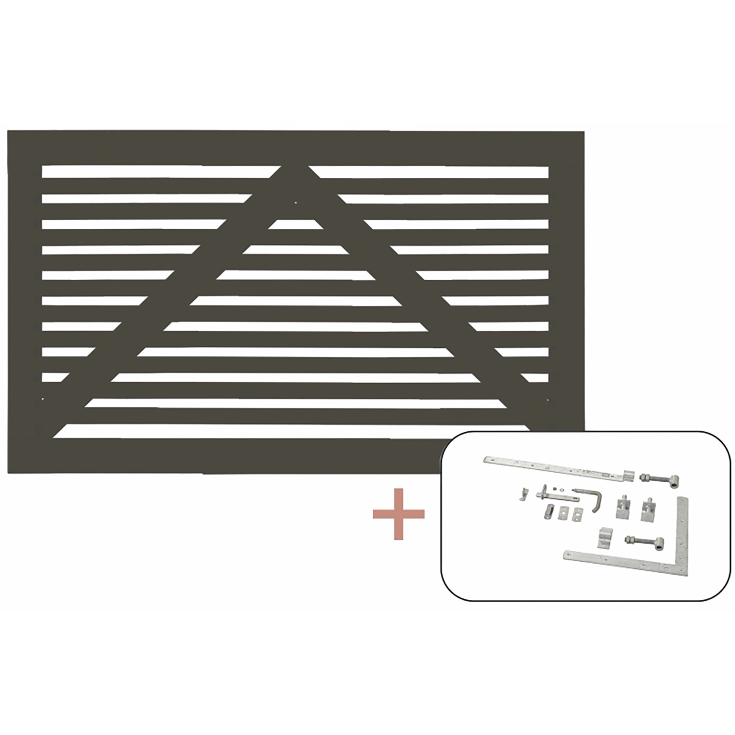 Plus Holz EinzeltorTokyo Nadelholz Umbragrau 150 cm x 90 cm