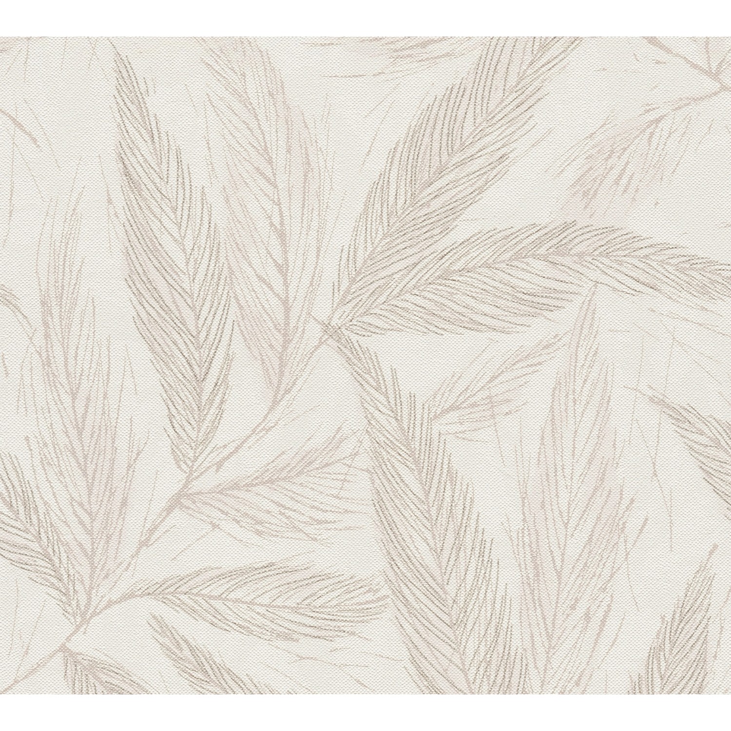 AS Creation Vliestapete Natur Blätter 10,05 m x 0,53 m Beige-Weiß FSC®