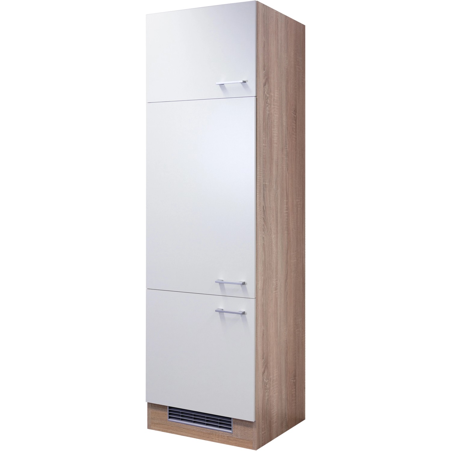 Flex-Well Classic Küchen-Geräteumbauschrank Florida 60 cm Weiß-Sonoma Eiche