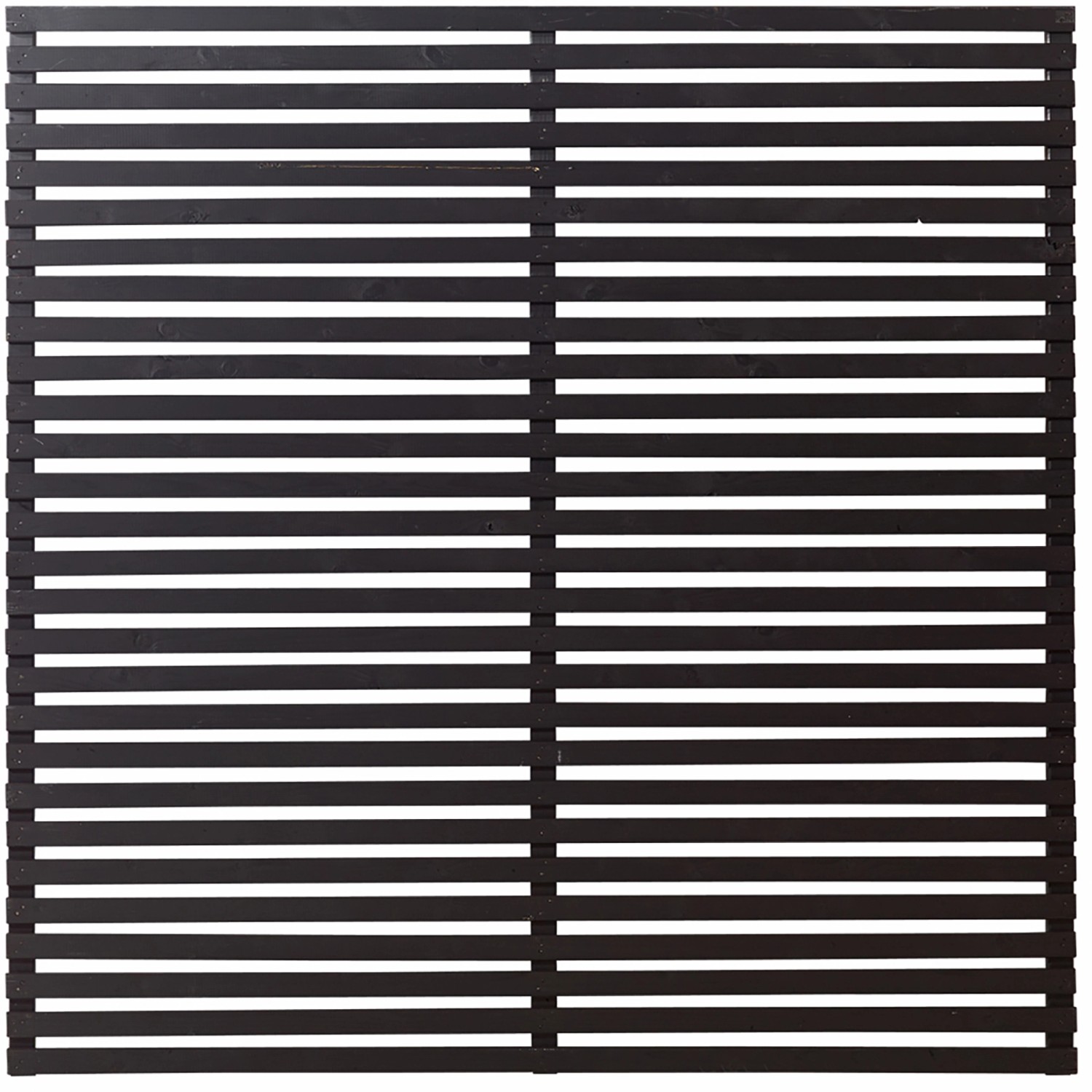 Plus Holz Sichtschutzzaun Tokyo Nadelholz Schwarz 180 cm x 180 cm