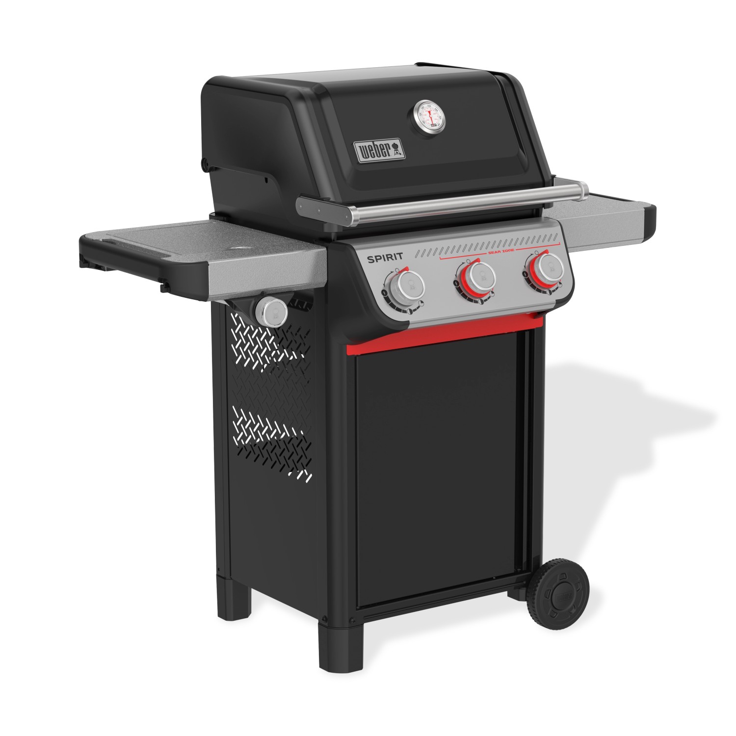 Weber Gasgrill E-335 GBS Spirit 2025 mit 3 Brennern und Seitenbrenner Schwarz