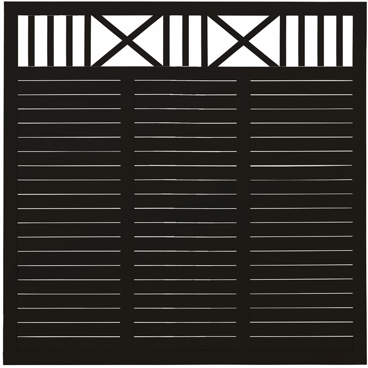 Plus Holz Sichtschutzzaun Nostalgi Nadelholz Schwarz 180 cm x 180 cm