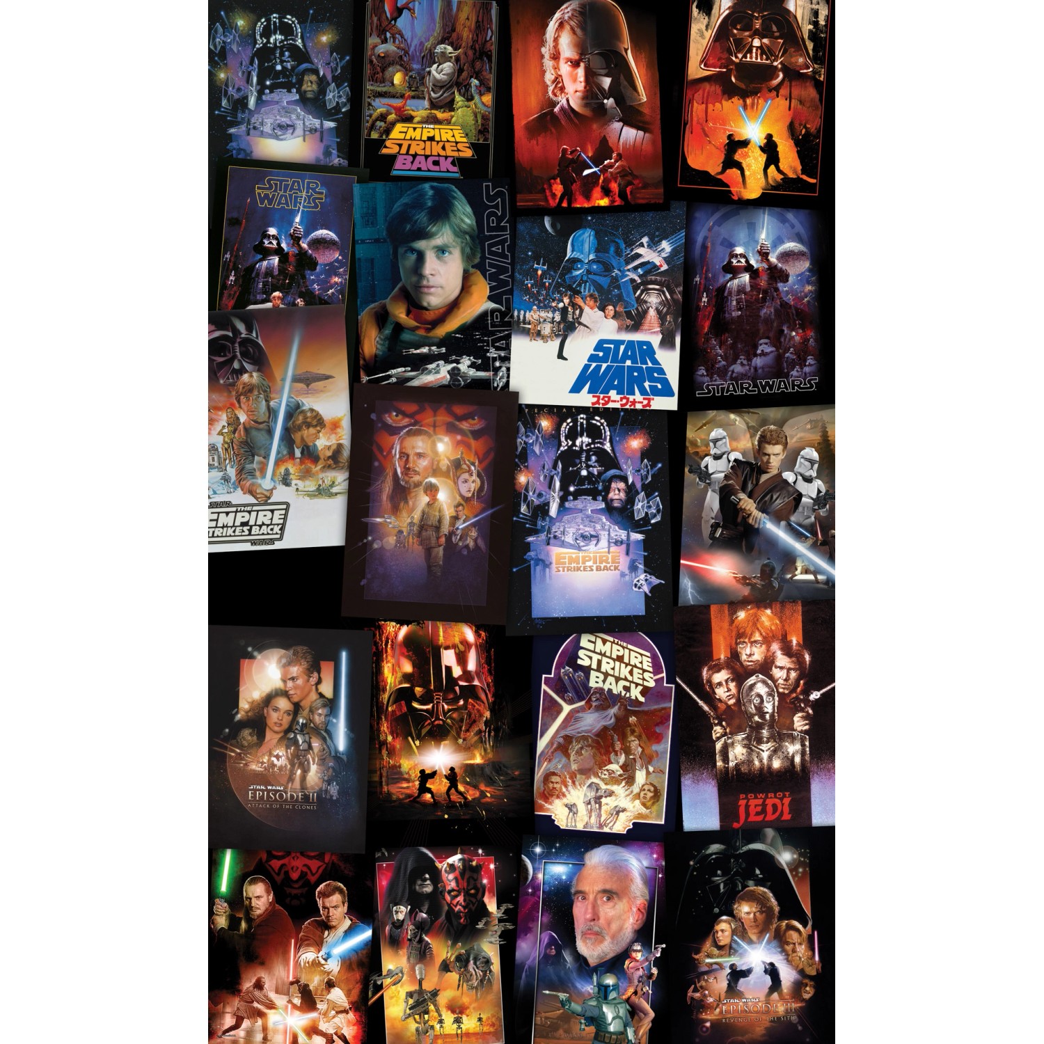 Komar Fototapete Vlies Star Wars Posters Collage 120 x 200 cm