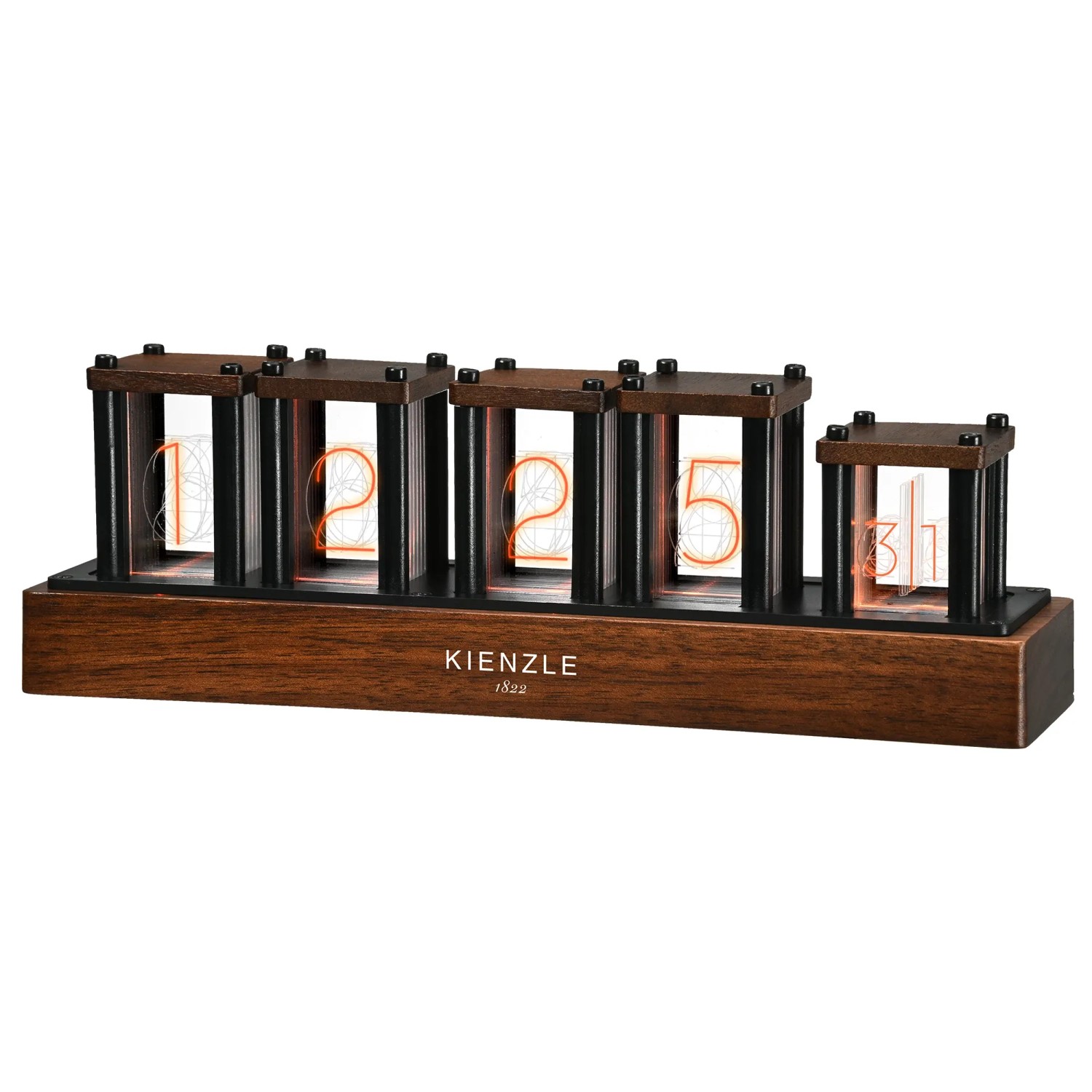 Kienzle LED-Nixie-Uhr Braun