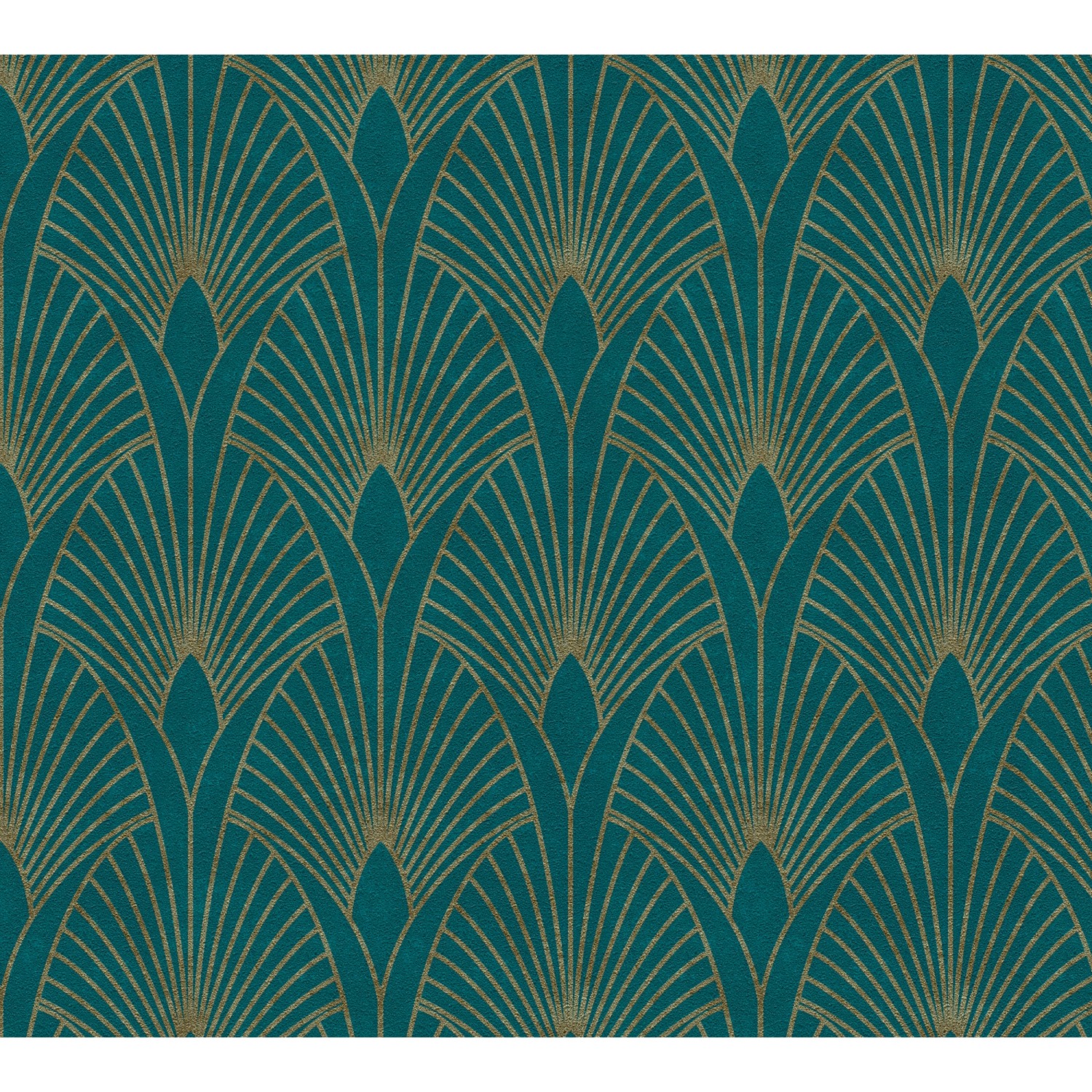 AS Creation Tapete Pop Up Panel Selbstklebend Retro 250 x 52 cm Petrol-Gold FSC®