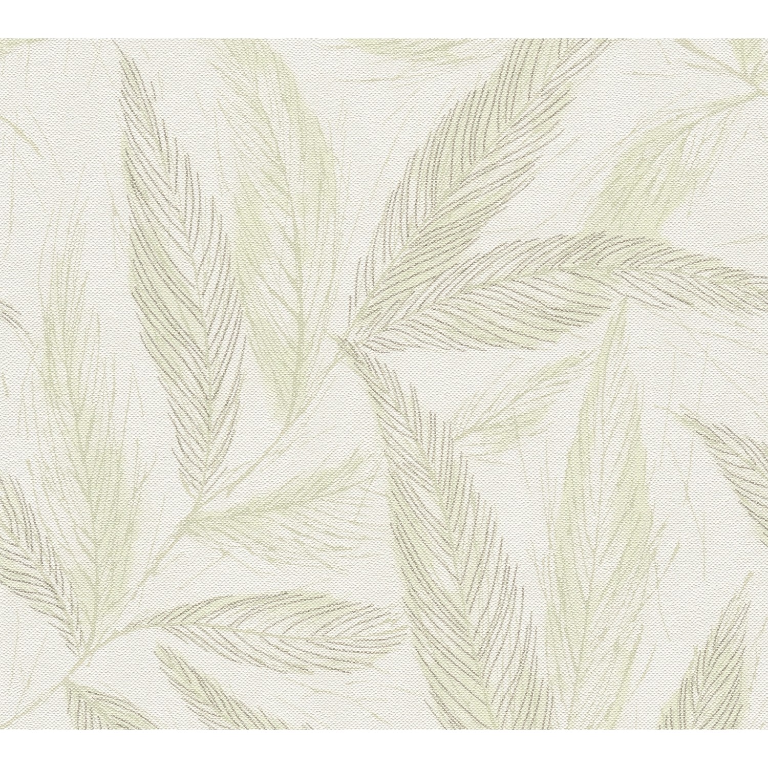 AS Creation Vliestapete Natur Blätter 10,05 m x 0,53 m Hellgrün-Weiß FSC®