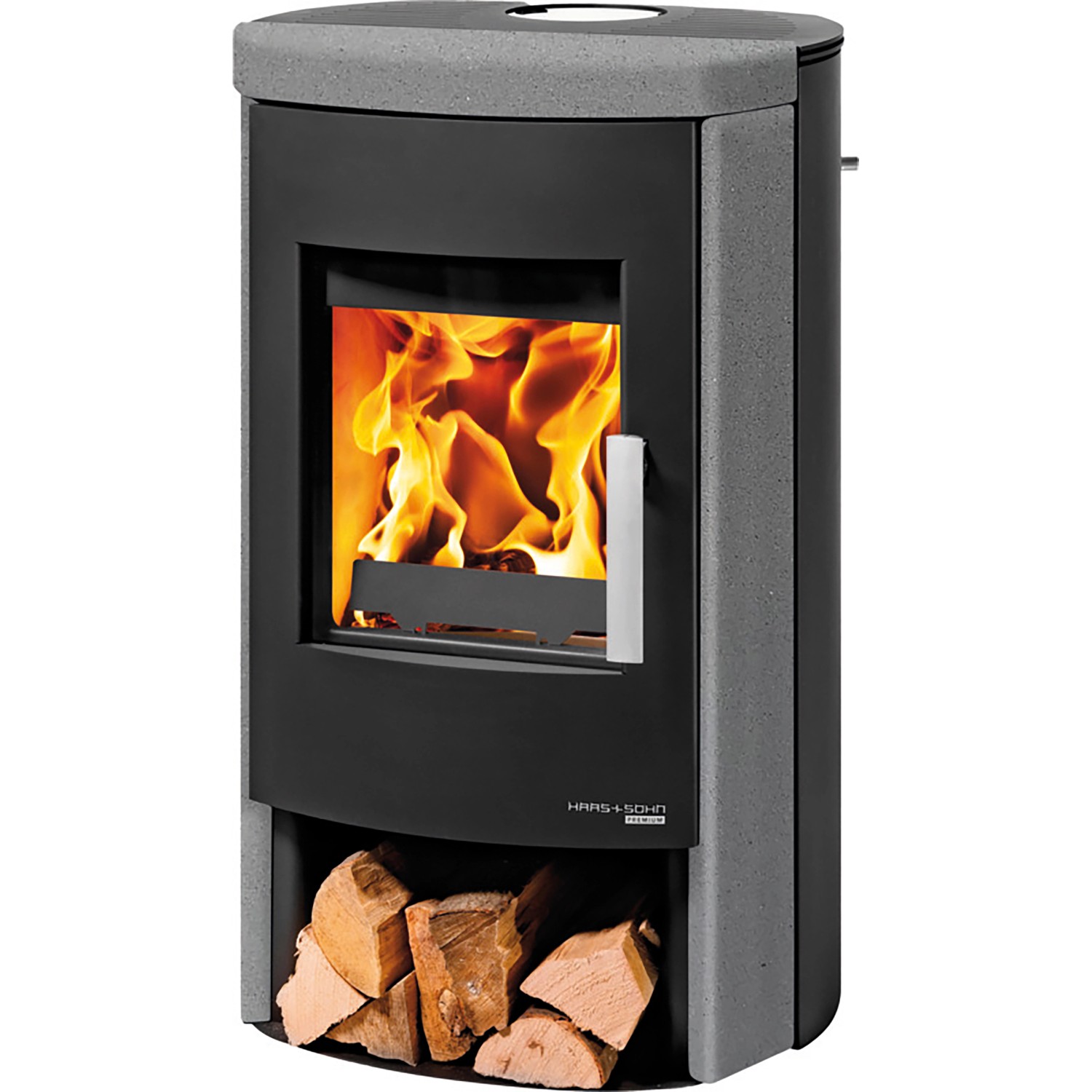 Haas+Sohn Bali Kaminofen Stahl Grau 6 kW