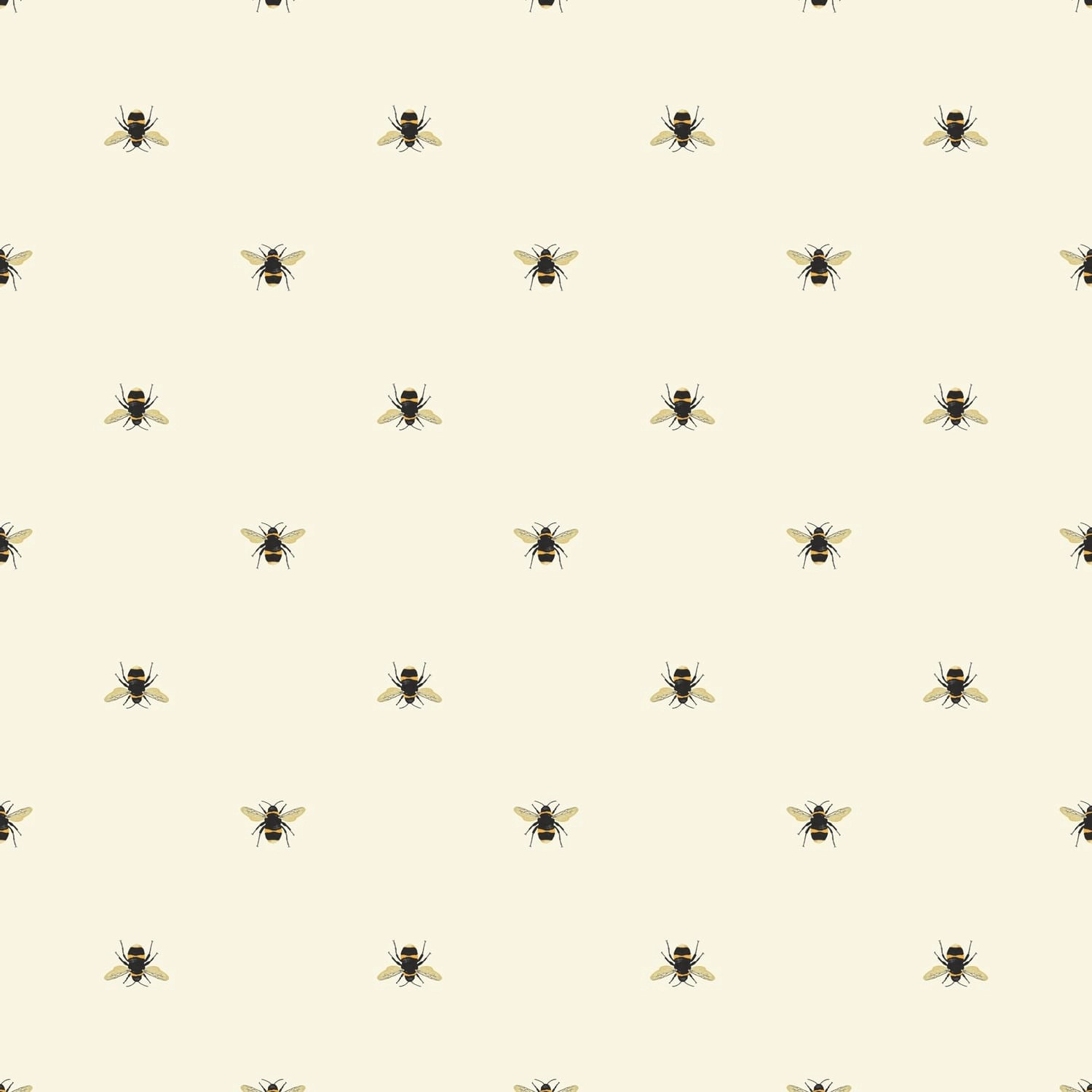 Joules Vliestapete Botanical Bee Crème Creme FSC®