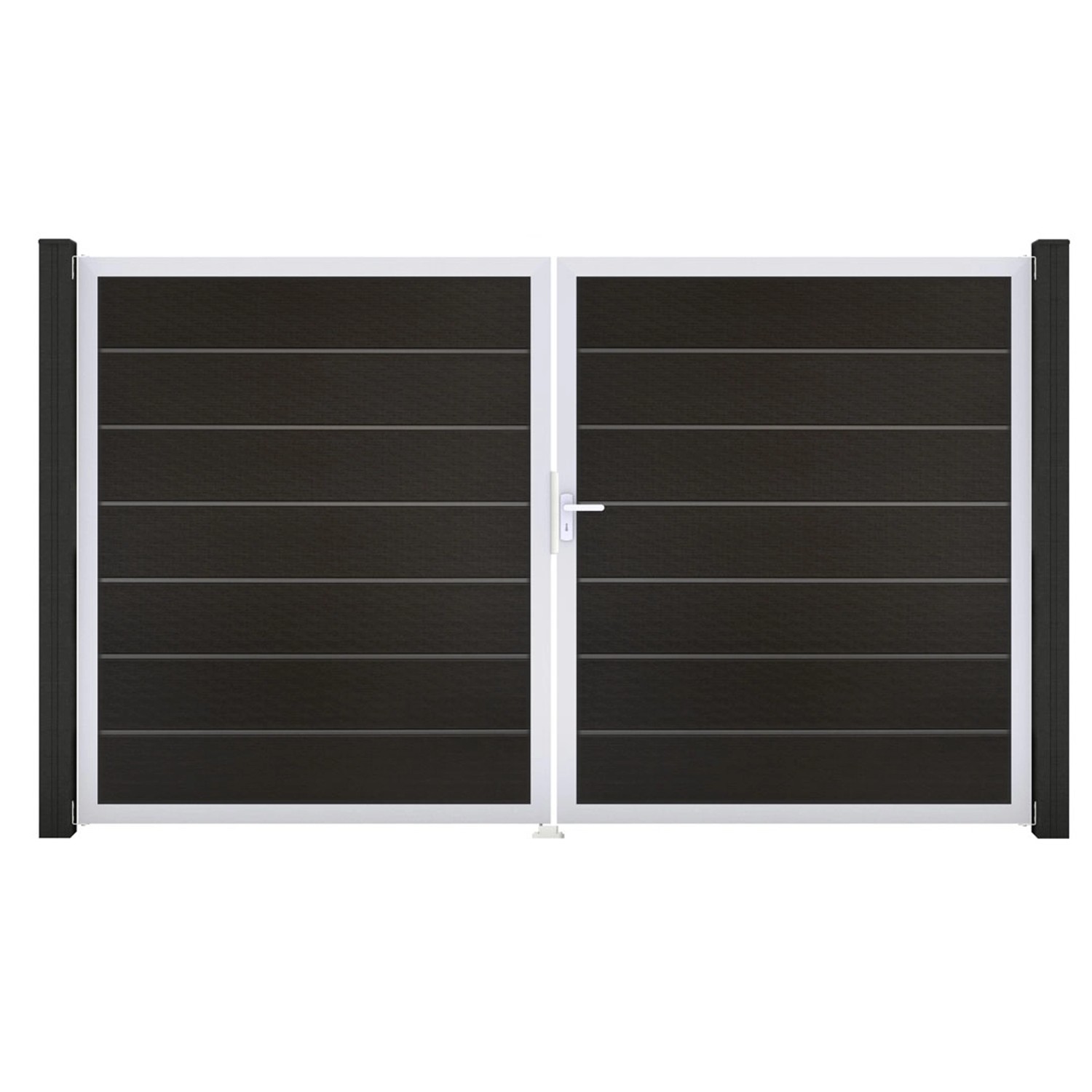 GroJa Grande Steckzaun Tor Premium DIN Rechts EV1 Schwarz