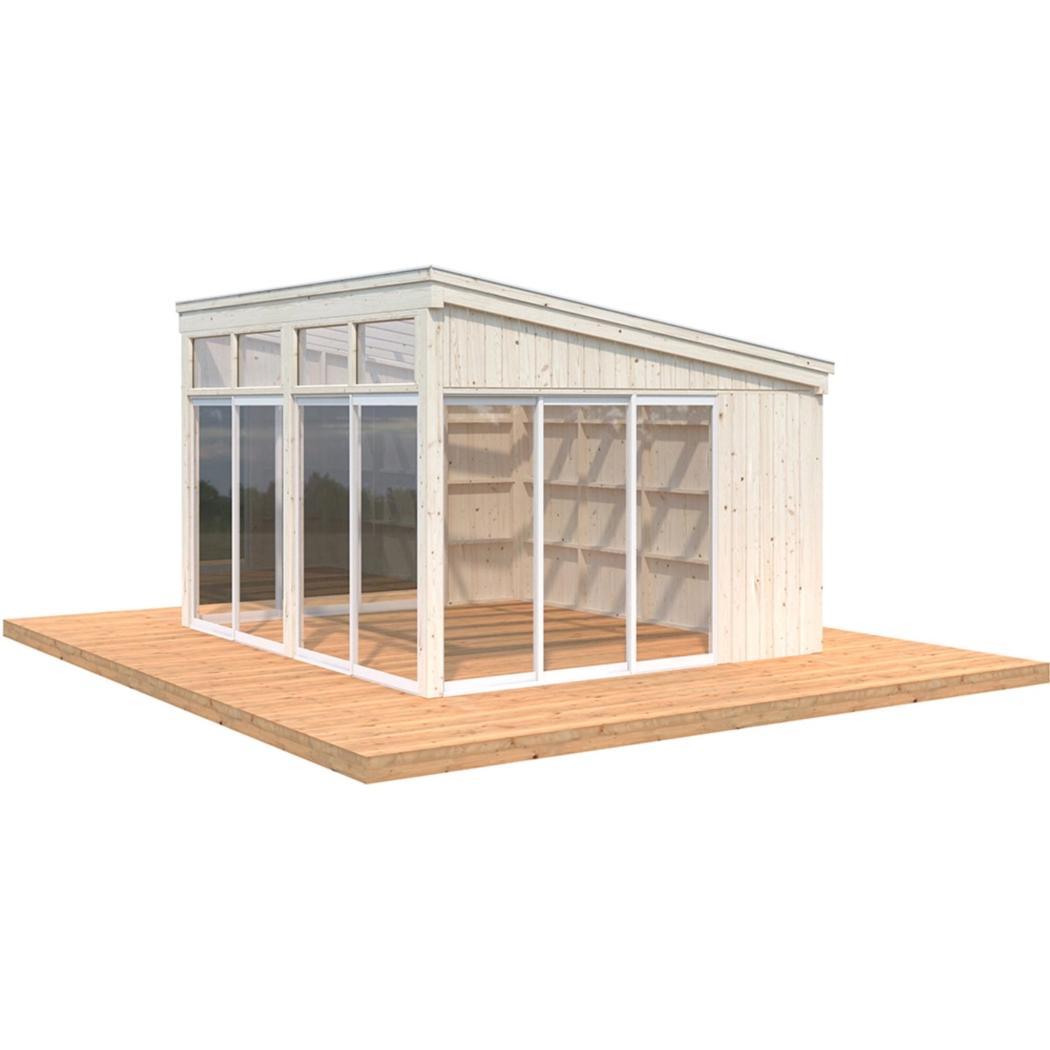 Palmako Pavillon Nova 13,0 m² Natur Unbehandelt 417 cm x 356 cm