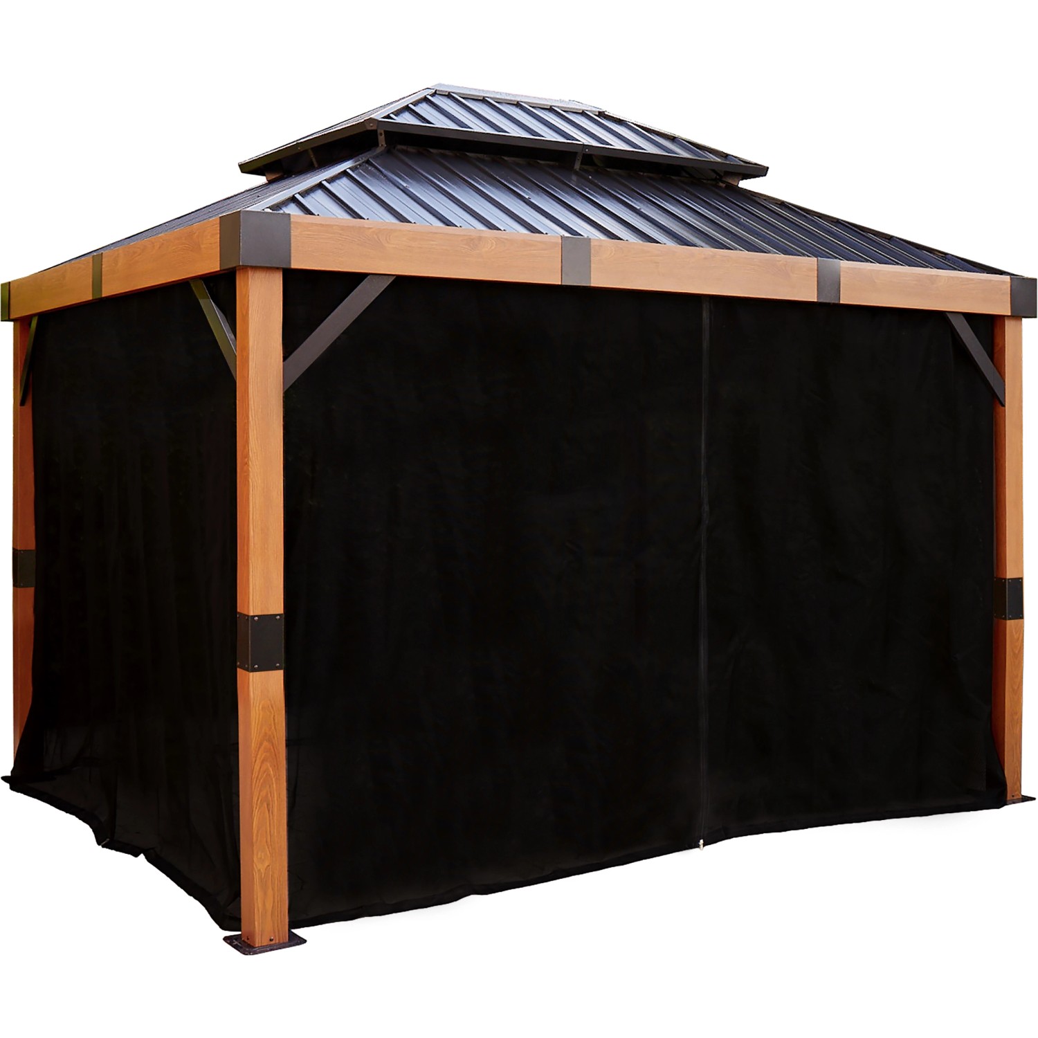 Sojag Pavillon Vorhänge Fontana 289 cm x 363 cm Schwarz