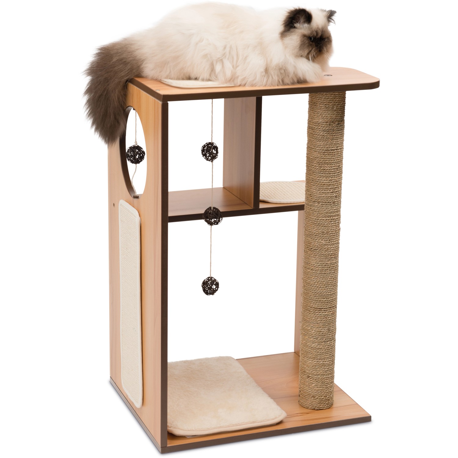 Vesper Kratzbaum Box Large 76 cm x 11,5 cm x 50 cm Walnuss