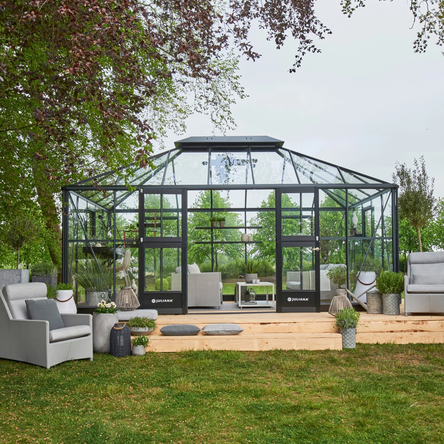 Juliana Gewächshaus Grand Oase 18 Anthrazit