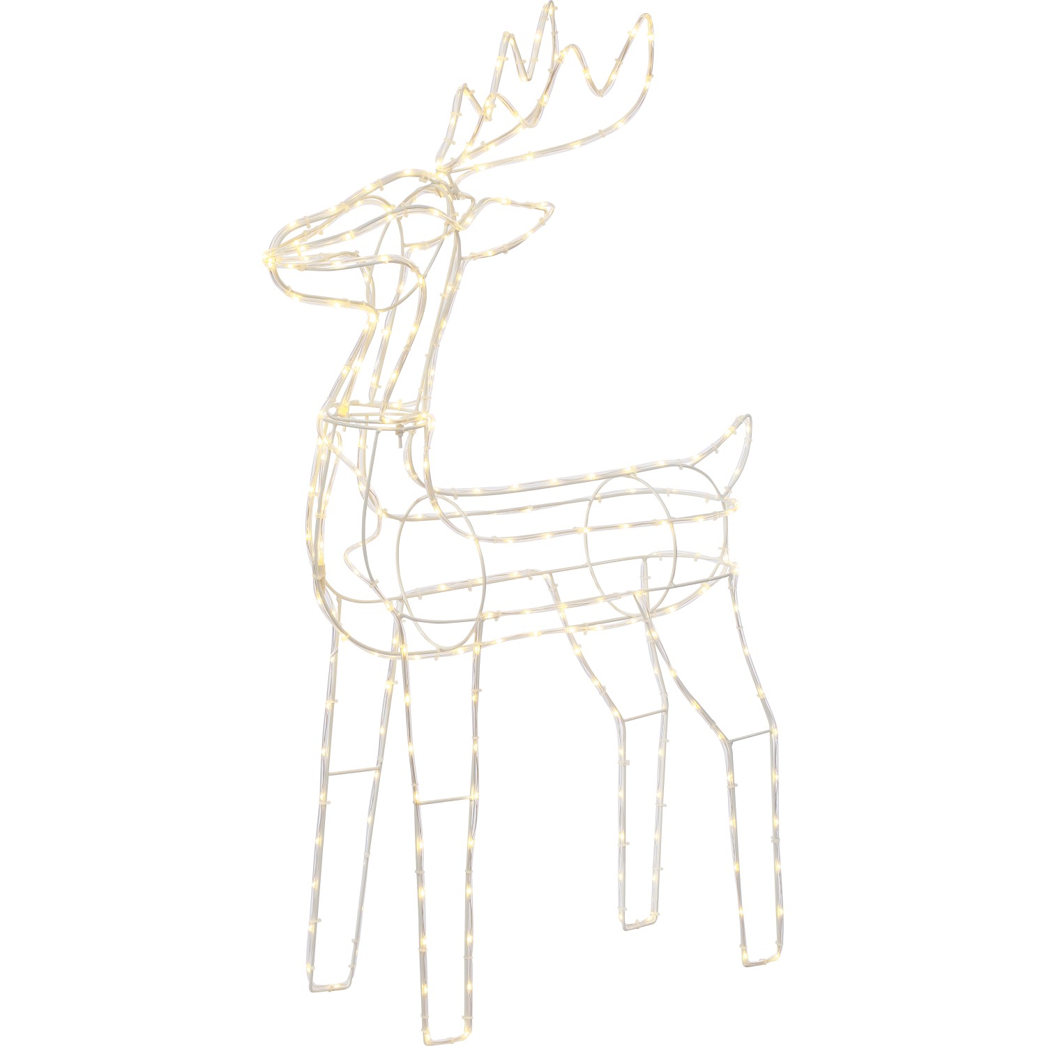 Großes Rentier Stehend 102 cm Transparent
