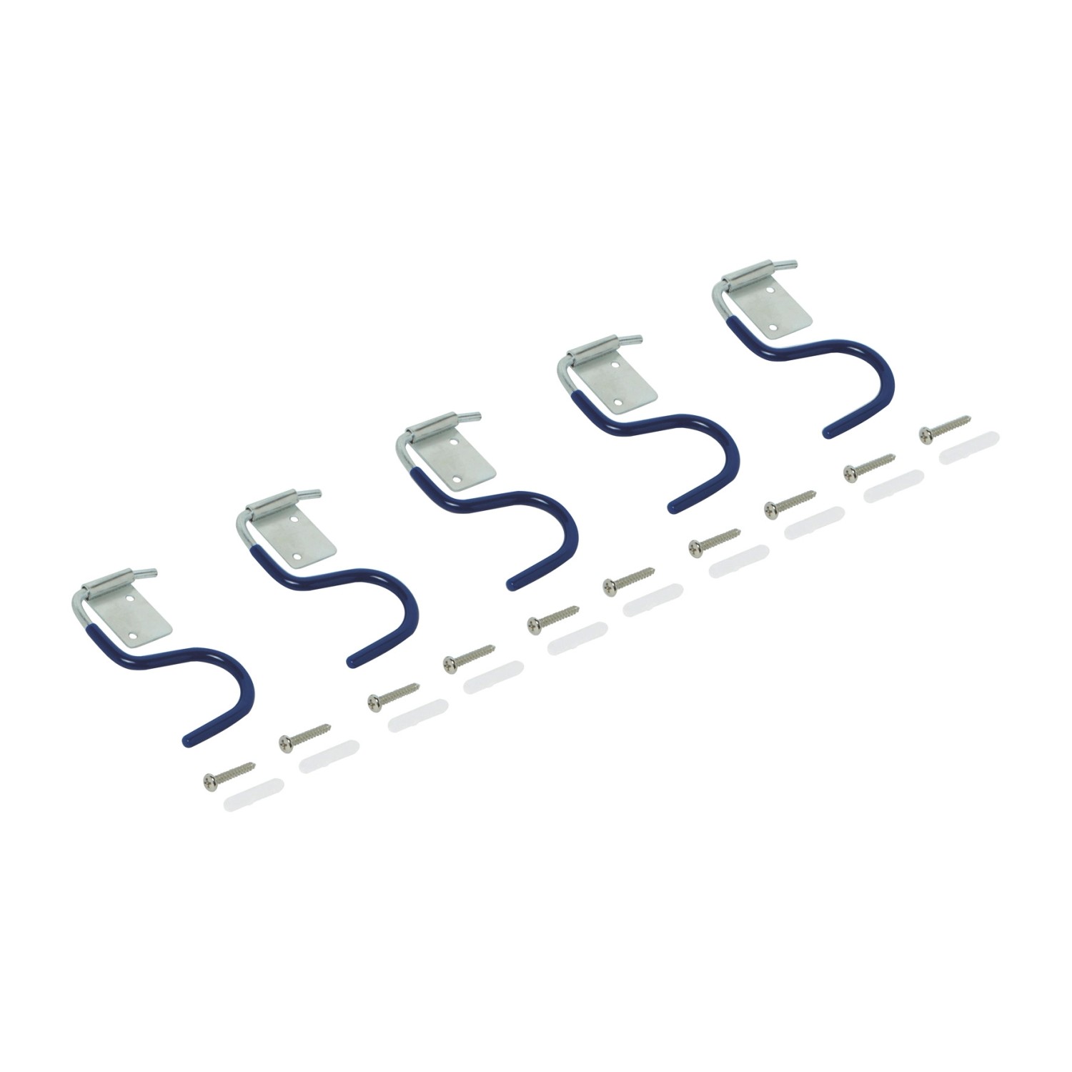 LUX-TOOLS Gerätehaken mit PVC-Beschichtung 5 Stück