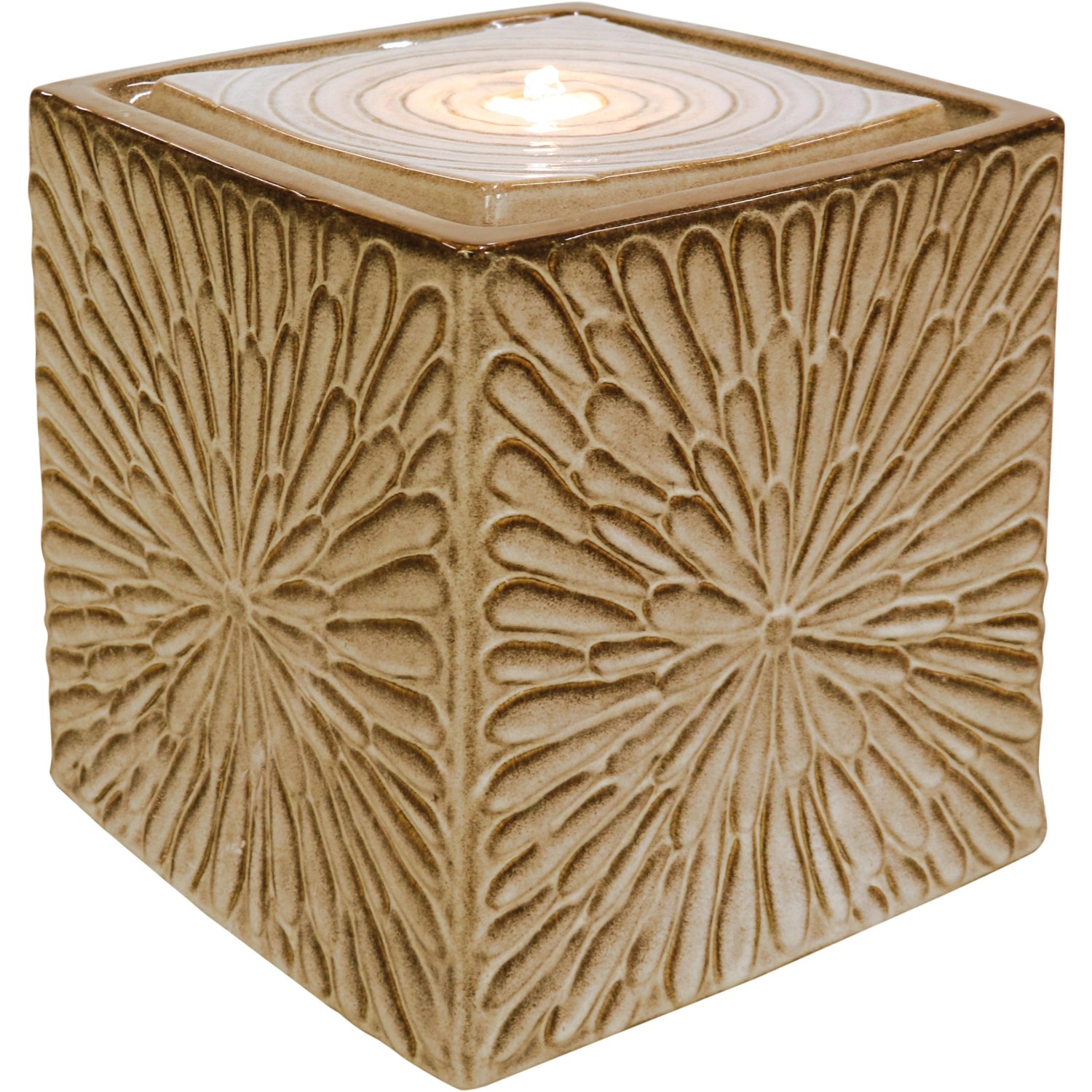 Granimex Keramik-Brunnen Jaredo Inkl. Pumpe und LED-Beleuchtung