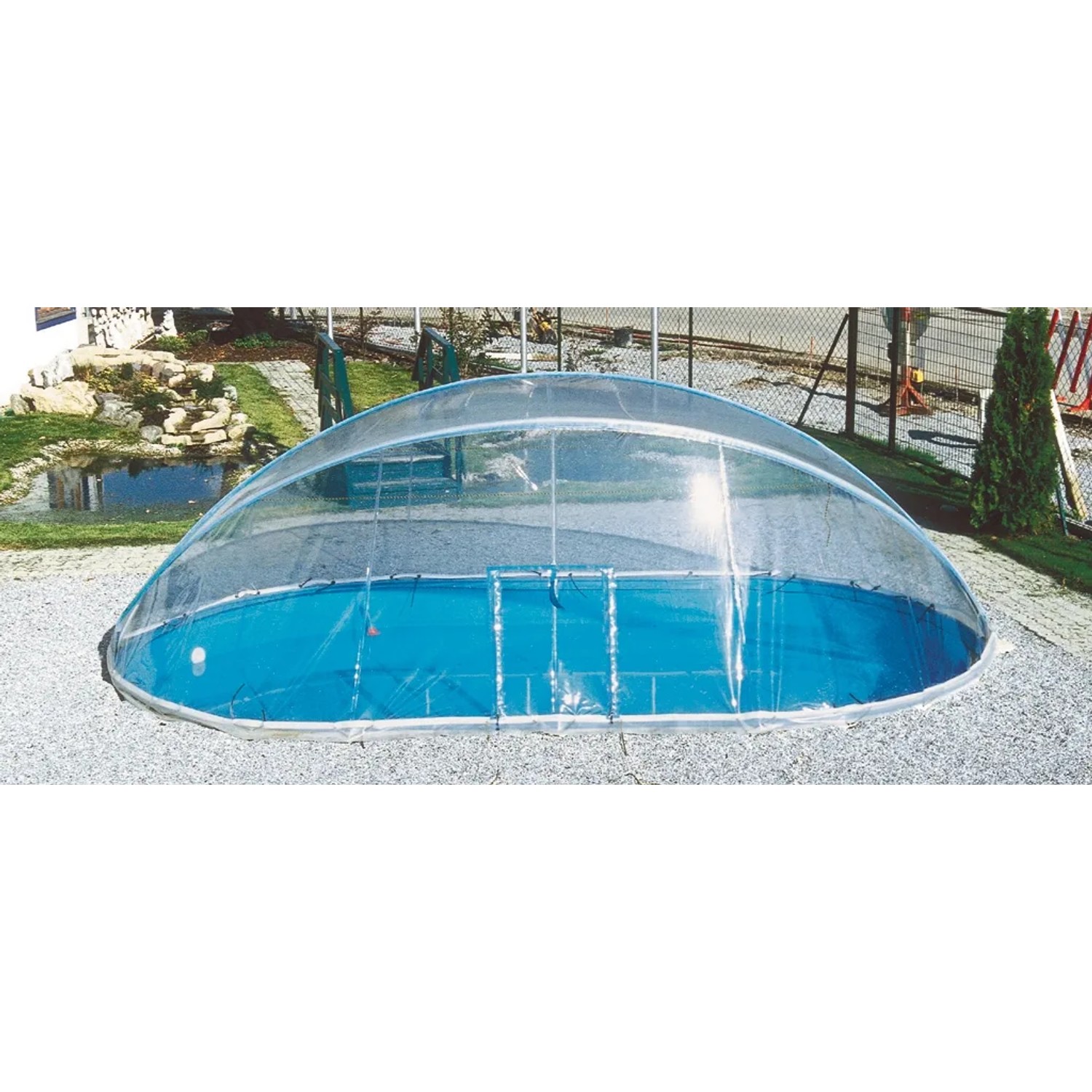Chemoform Pool-Abdeckung Cabrio Dom SH Oval 525 cm x 300 cm x 165 cm Transparent