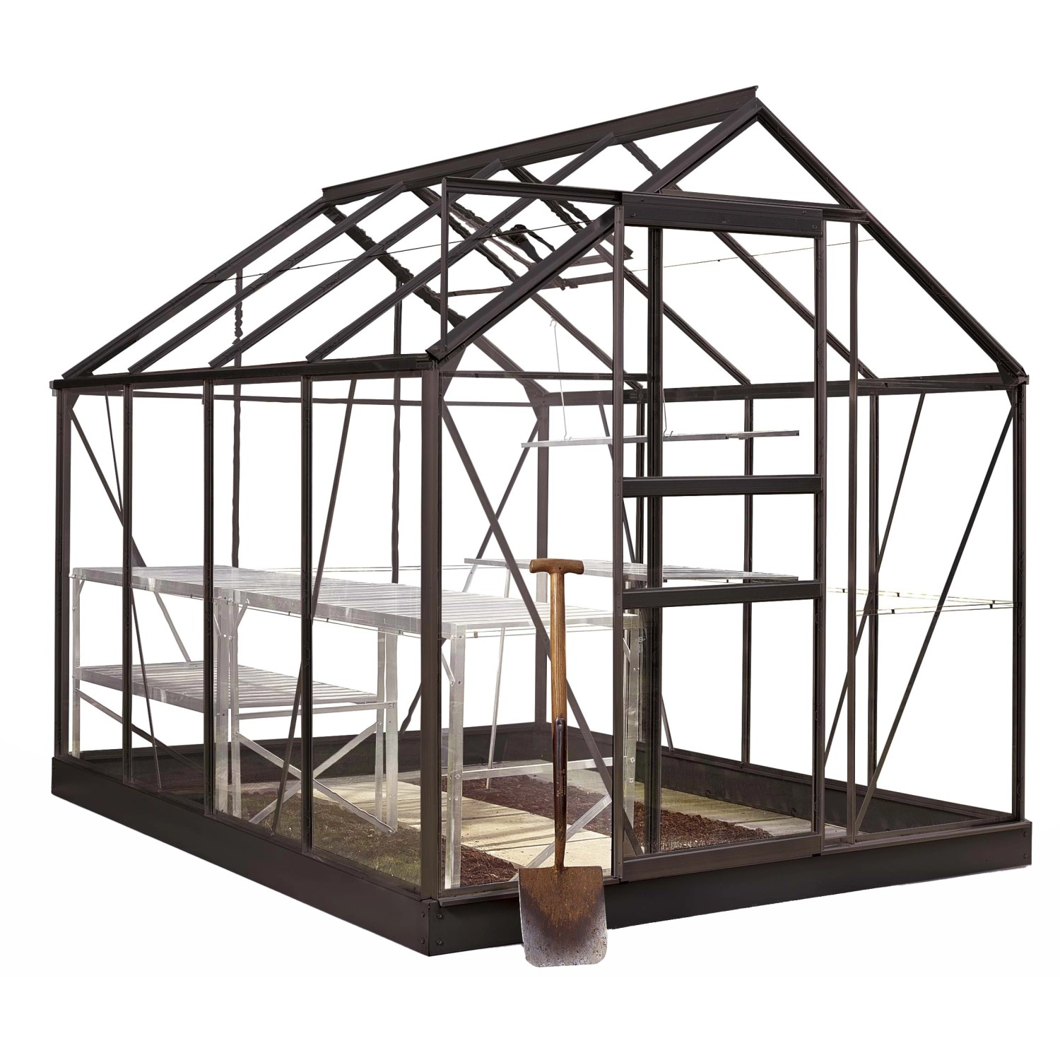 Halls Gewächshaus Popular 86 Schwarz 5 m²