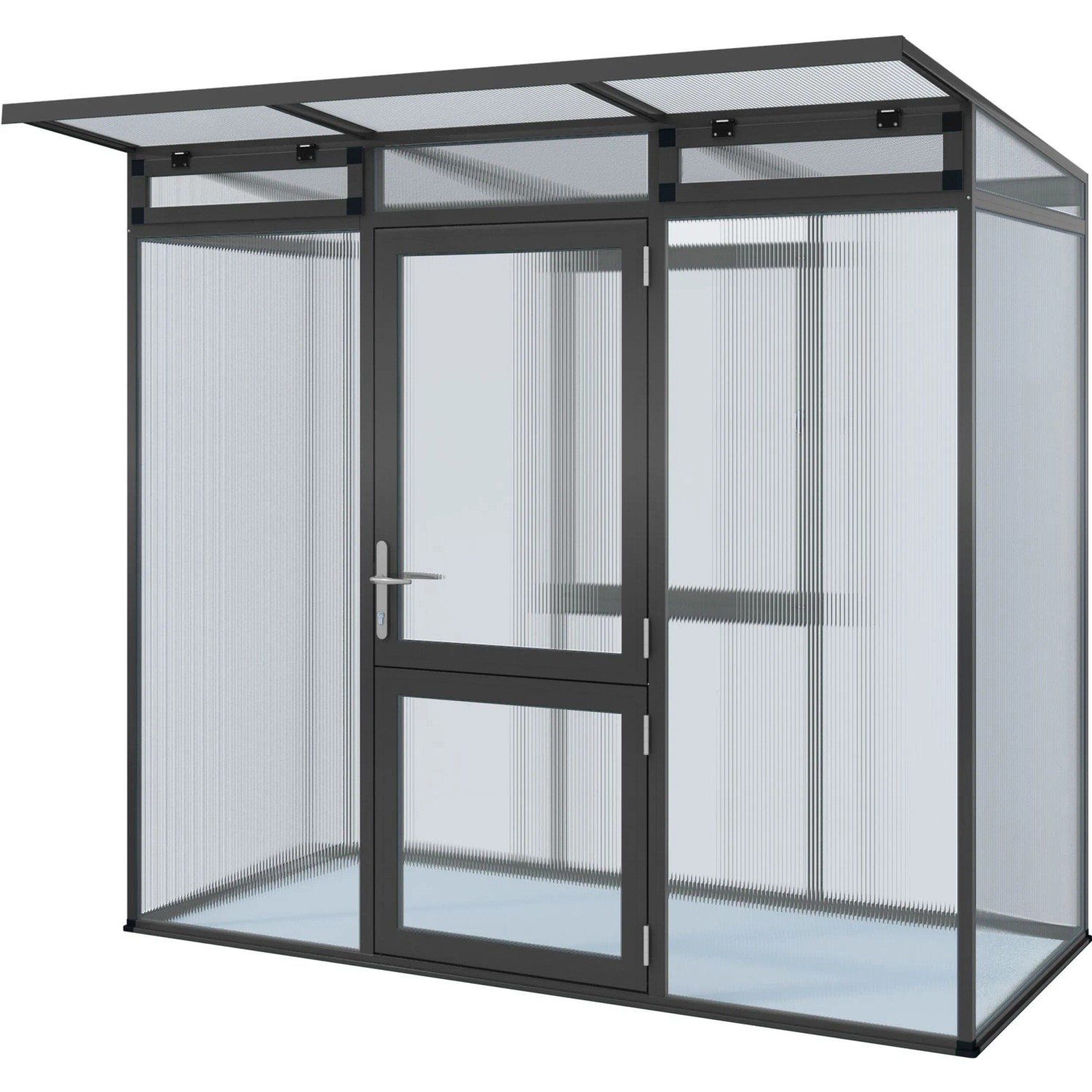 KGT Gewächshaus Linea Anthrazitgrau 2,56 m²