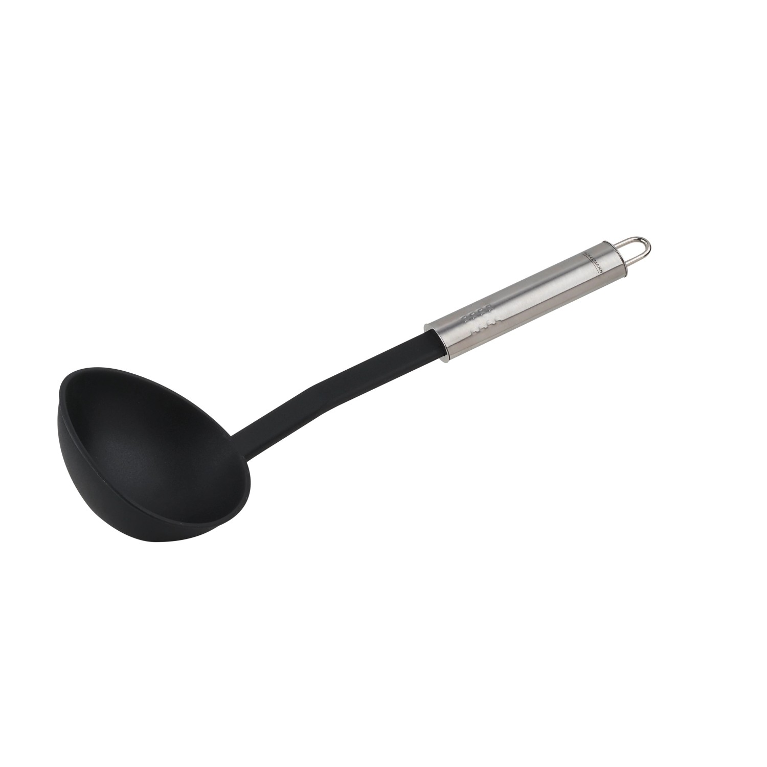 Fackelmann Schöpflöffel mit Ovalgriff 30 cm Silber-Schwarz