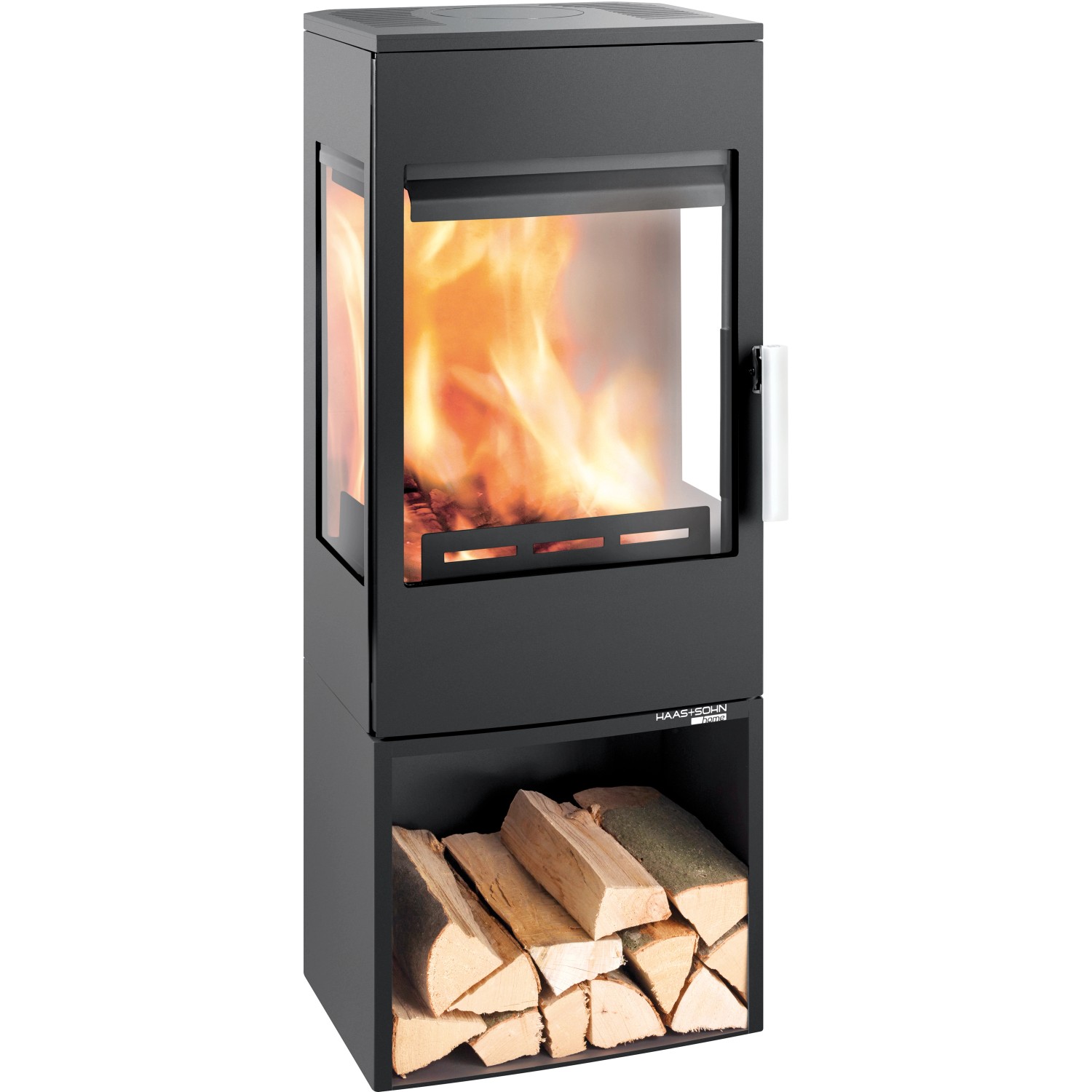 Haas+Sohn Wien Easy II Kaminofen Stahl Schwarz 6,6 kW