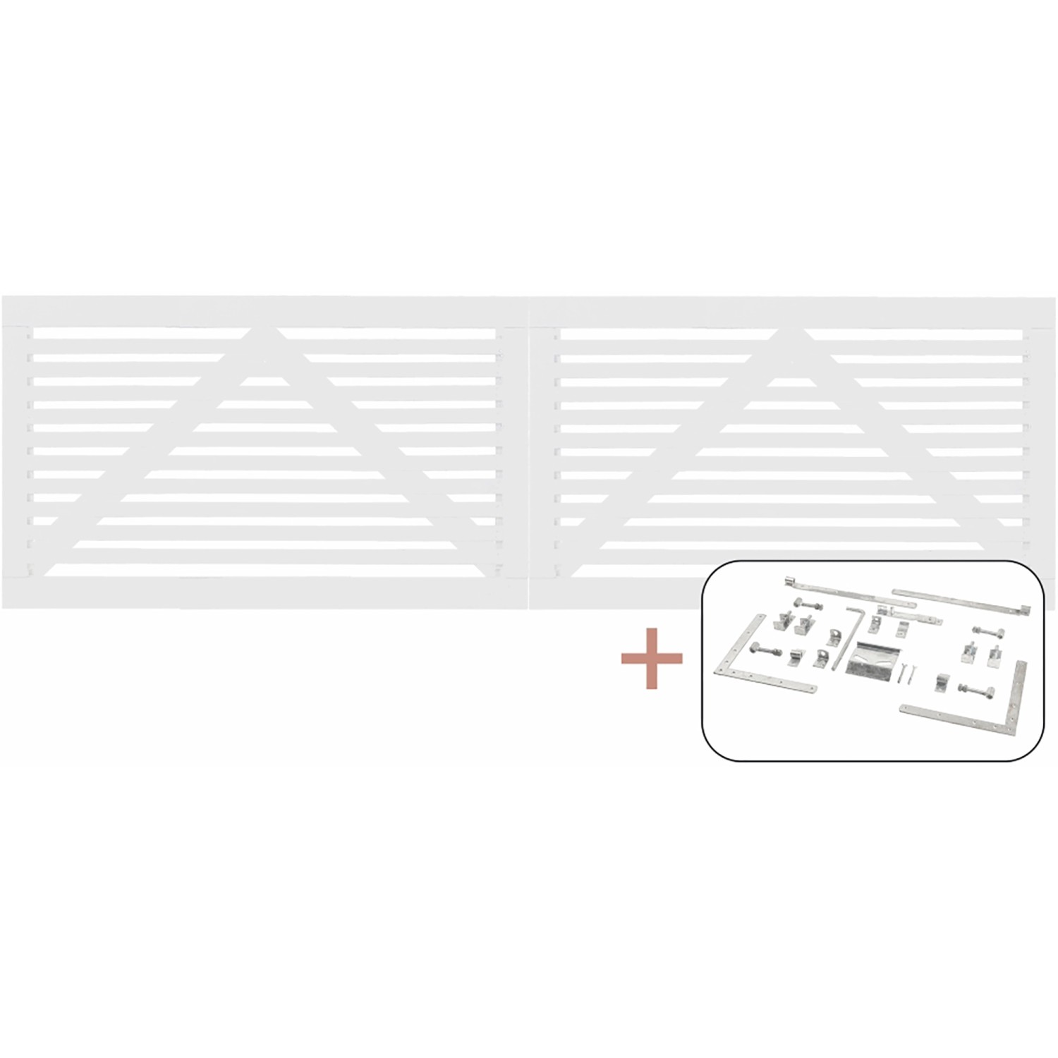 Plus Holz Doppeltor Tokyo Nadelholz Weiß 300 cm x 90 cm