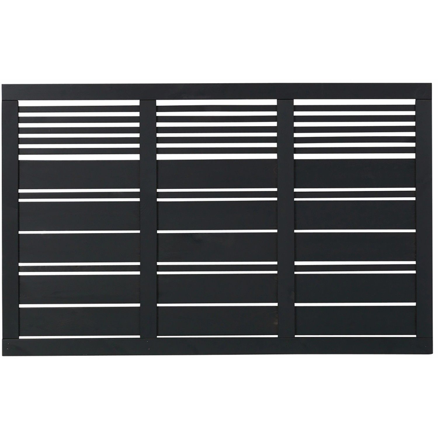 Plus Holz Vorgartenzaun Silence Nadelholz Schwarz 176 cm x 110 cm