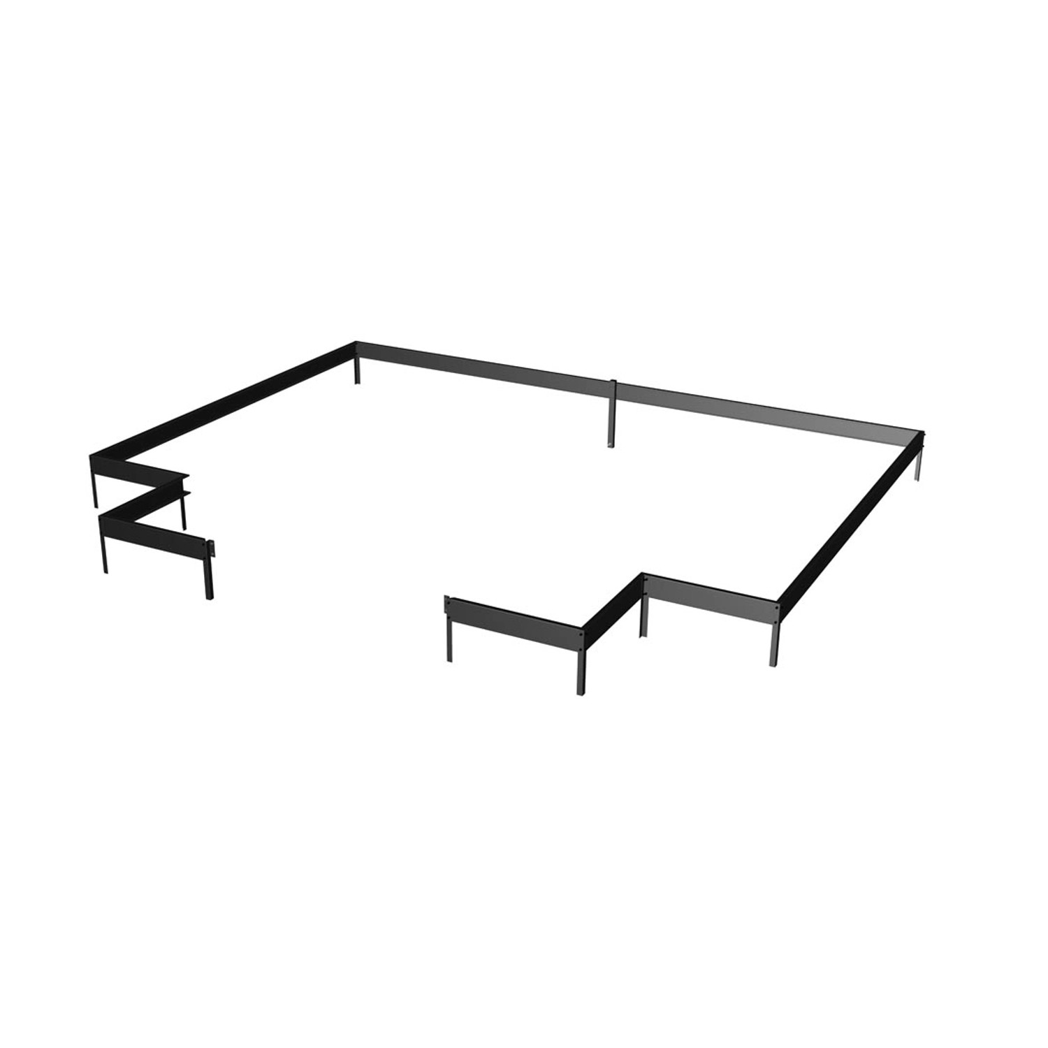 Juliana Fundamentrahmen für Gewächshaus Orangerie 15,1 m² Schwarz