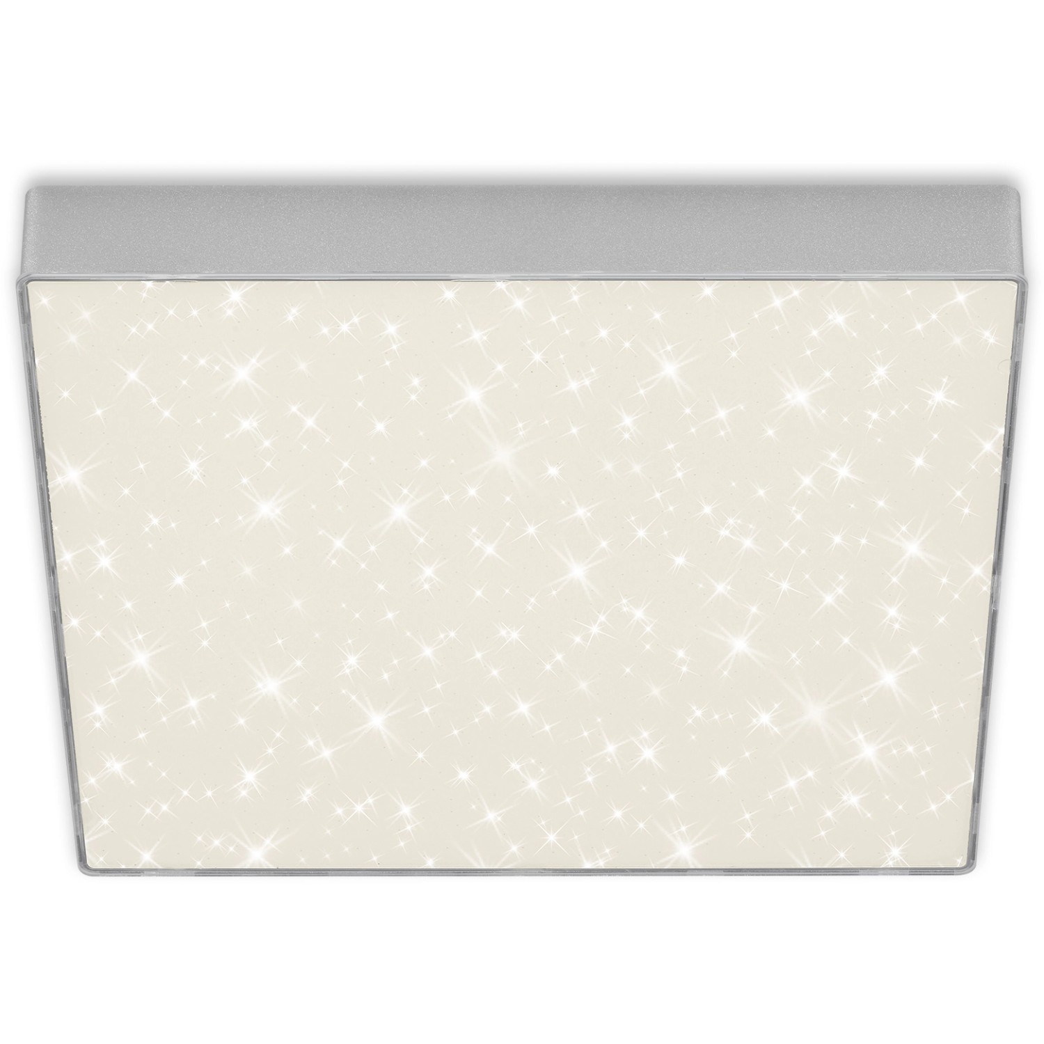 Briloner LED-Deckenleuchte Flame Star Ø 28,7 cm Silber