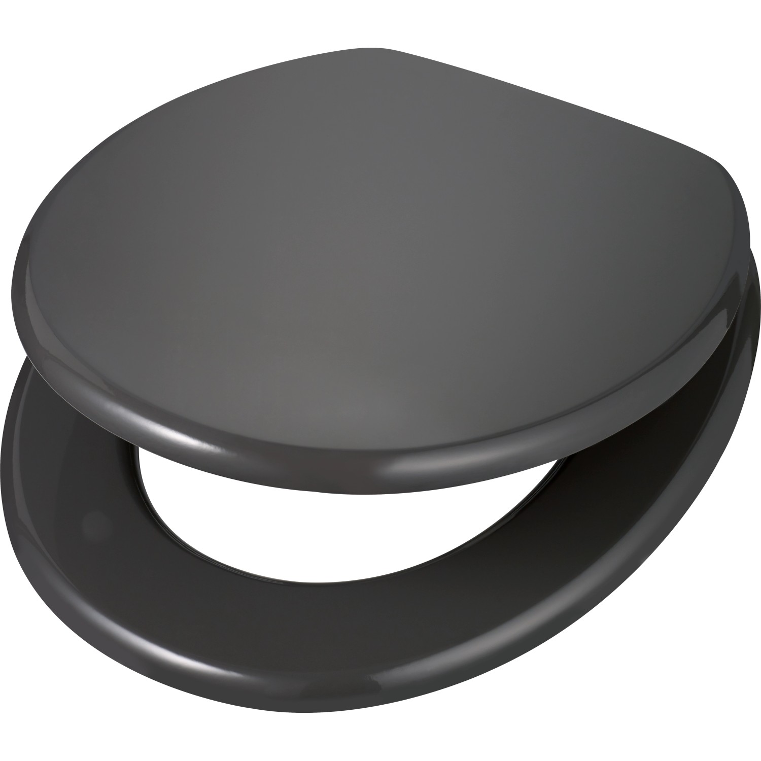 WC-Sitz Pollino mit Absenkautomatik Holzkern Grau