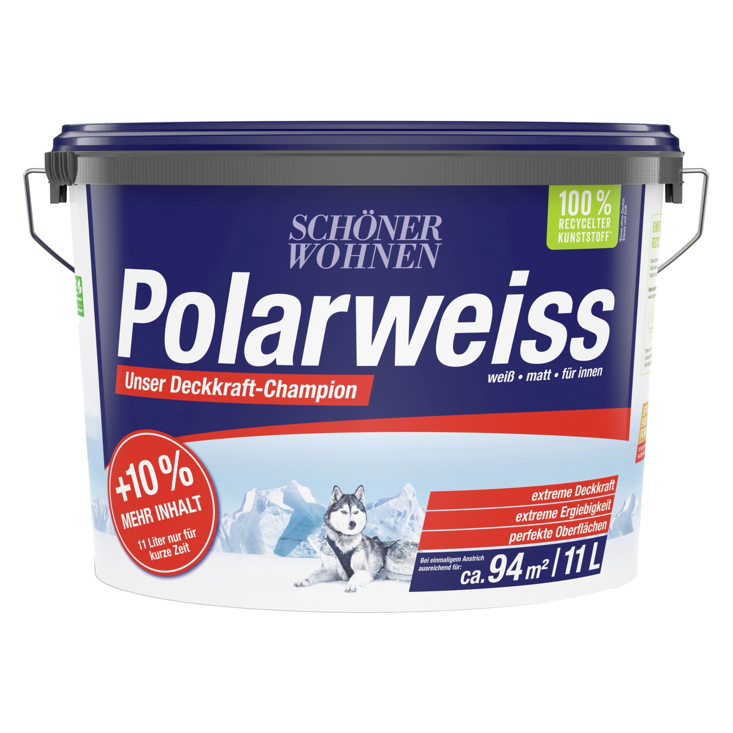Schöner Wohnen Innen- und Wandfarbe Polarweiss Matt 11 l