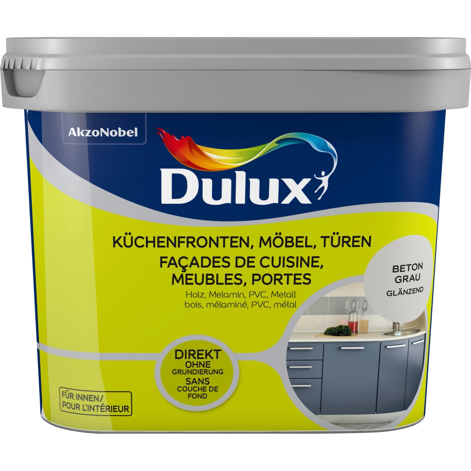Dulux Fresh Up Lack für Küchen, Möbel und Türen Beton-Grau 750 ml