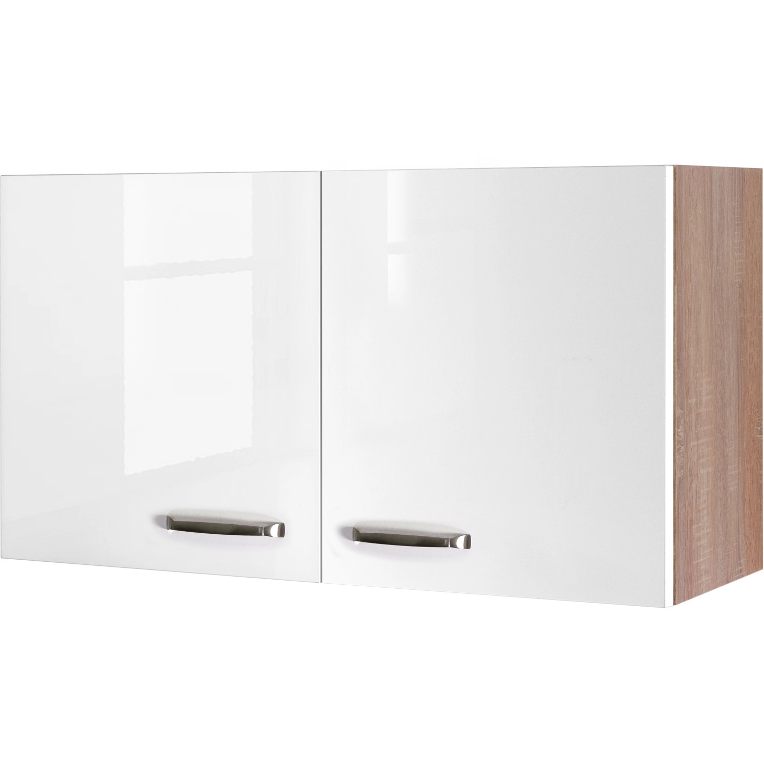 Flex-Well Exclusiv Küchen-Oberschrank Valero 100x55cm Hgl.-Weiß-Sonoma Eiche
