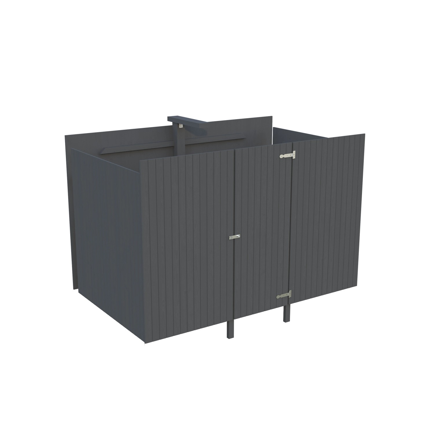 Palmako Geräteraum für Carport 315 x 732 cm Lackiert Dunkelgrau FSC®