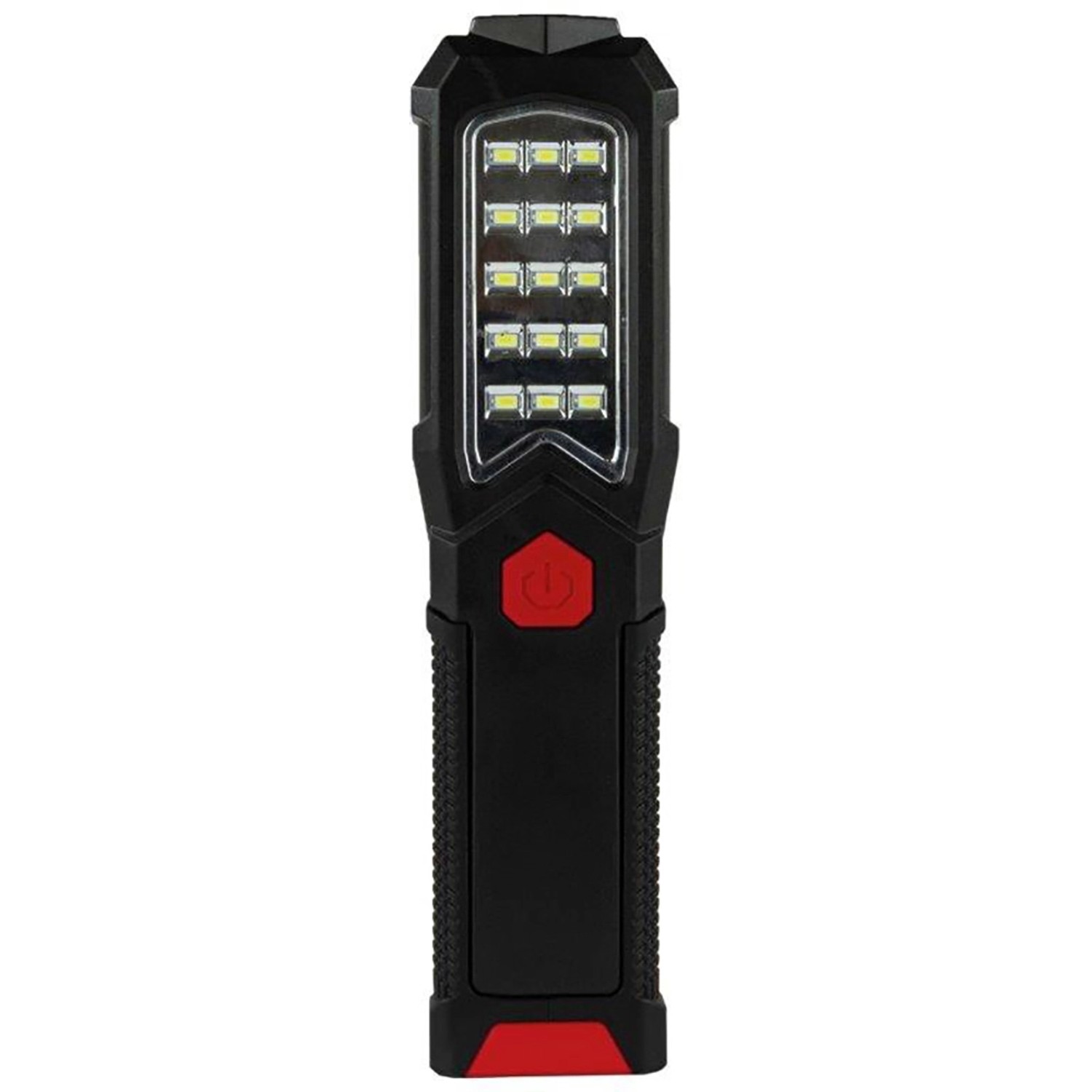REV Ritter LED-Akku-Handlampe Torch mit Taschenlampe 400 lm 6.500 K Schwarz-Rot