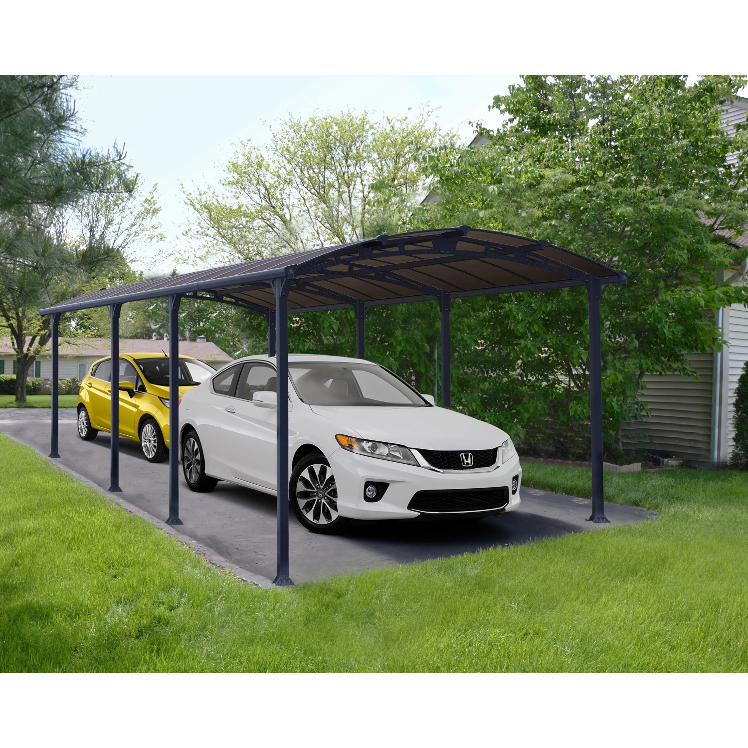 Canopia Carport Arcadia 8500 Anthrazit 360 cm x 860 cm