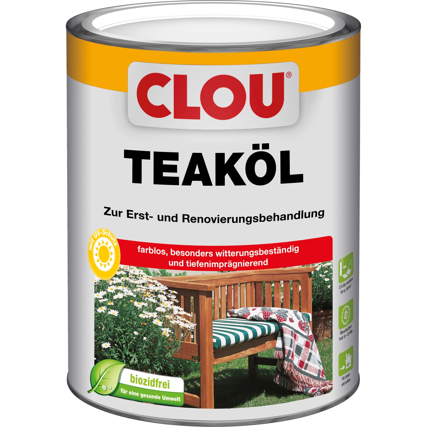 Clou Teaköl Transparent 2,5 l