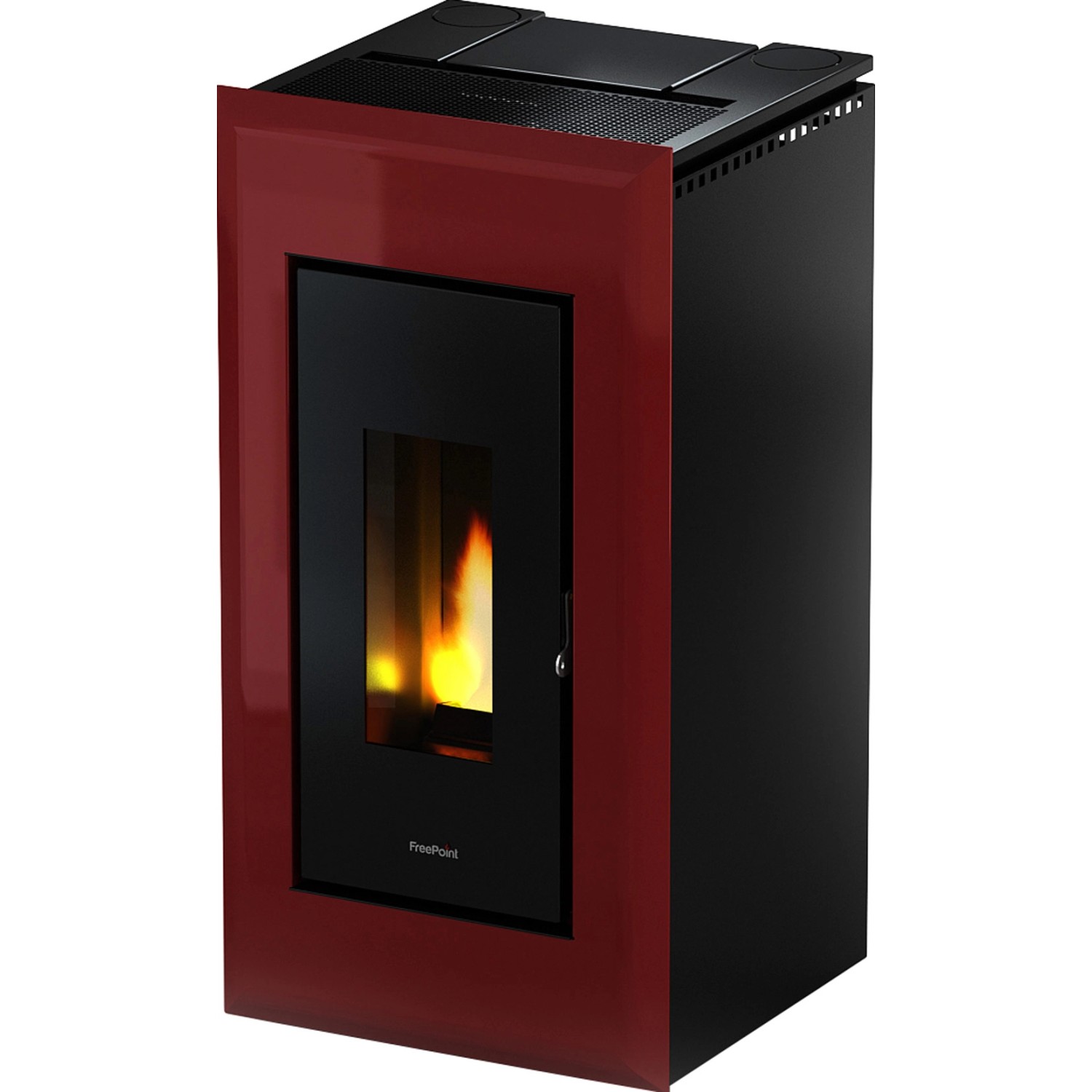 Freepoint Pelletofen Vega Stahl Bordeaux 10,5 kW EEK: A+ inkl 15. kg Pellets