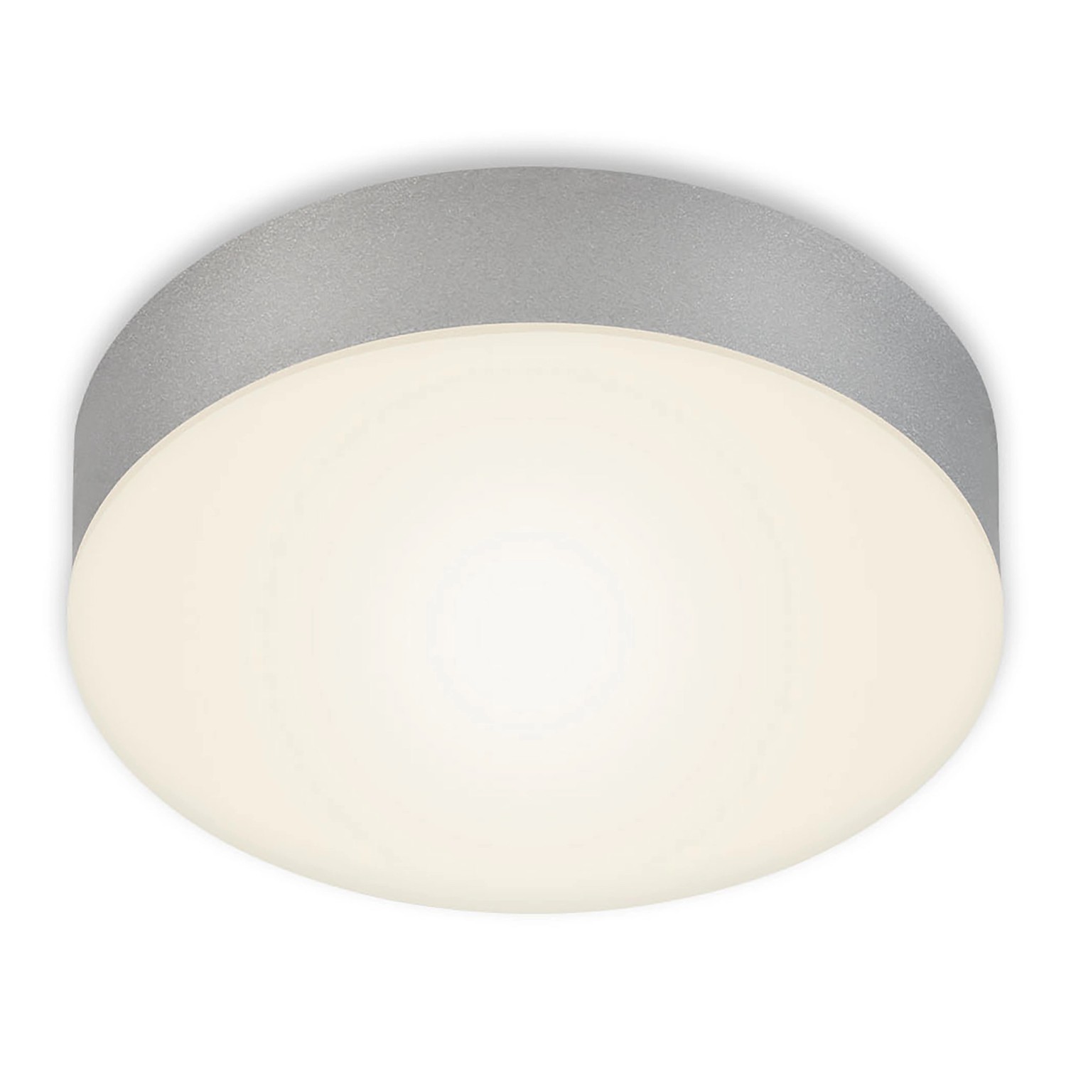 Briloner LED Aufbauleuchte Flame Rahmenloses Design Ø 15,7 cm Silber