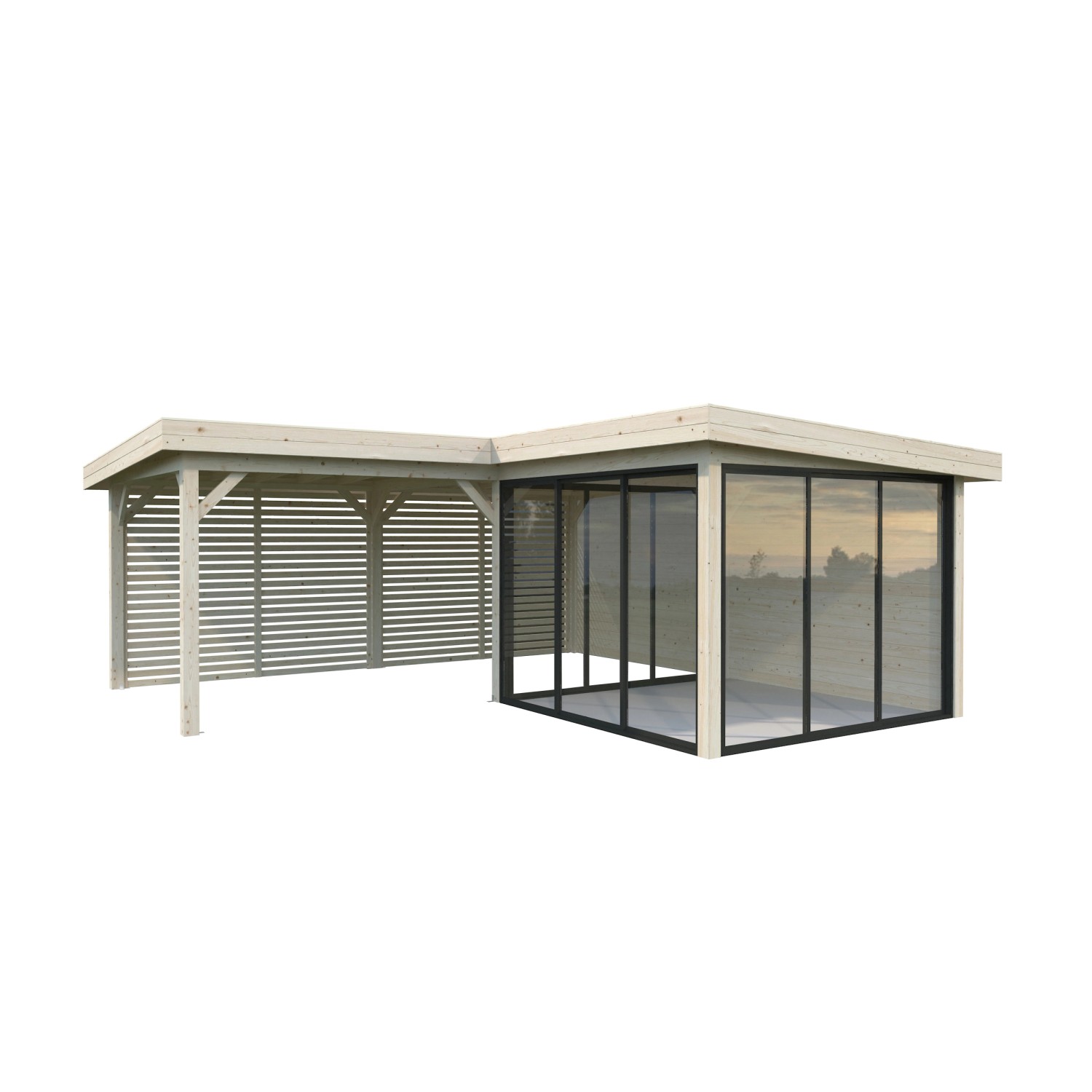 Palmako Pavillon Lenna Set 411 Slide Transparent 588 cm x 588 cm FSC®