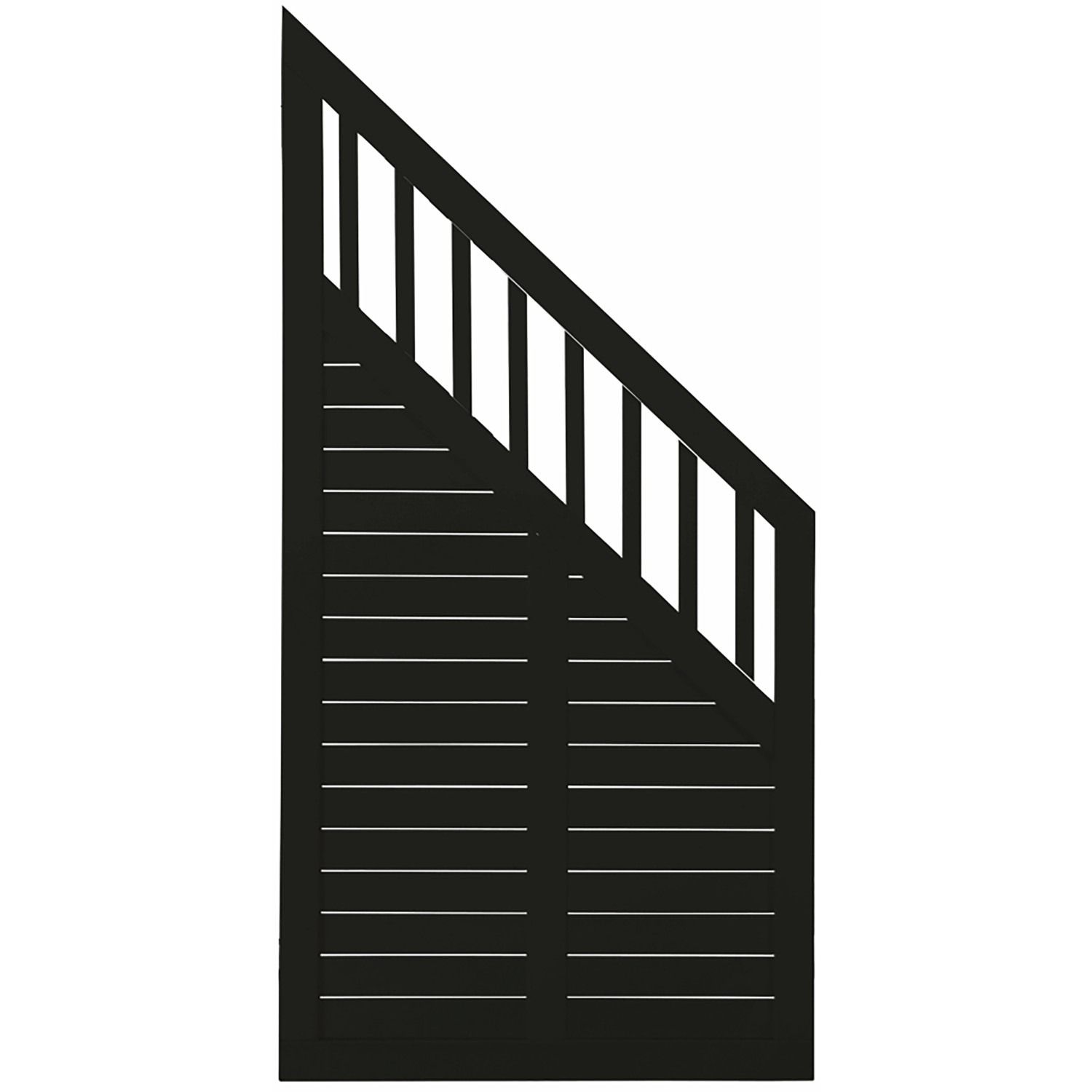 Plus Holz Sichtschutzzaun Nostalgi Nadelholz Schwarz 90 cm x 180 /95 cm