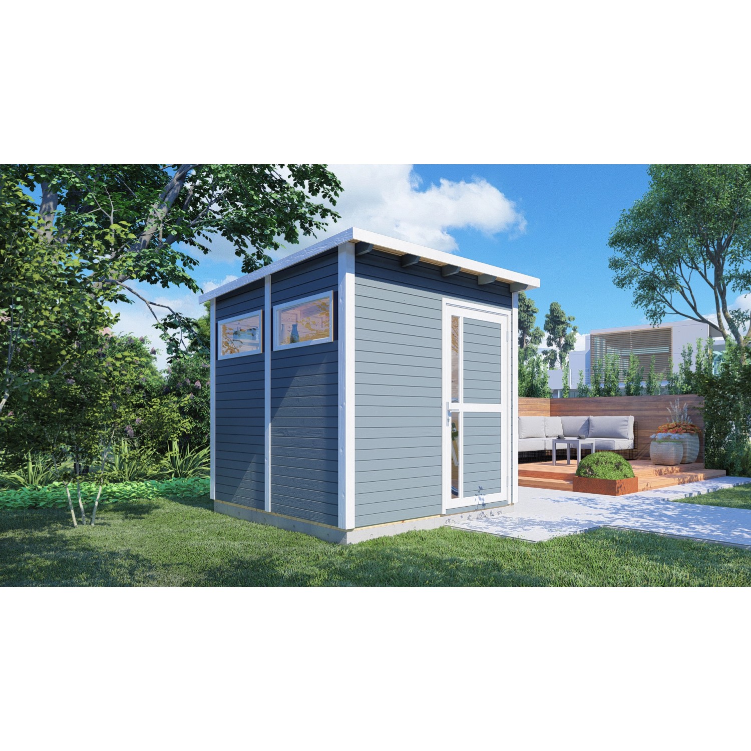 Bertilo Gartenhaus Pentus 2 Grau 234 cm x 226 cm FSC®