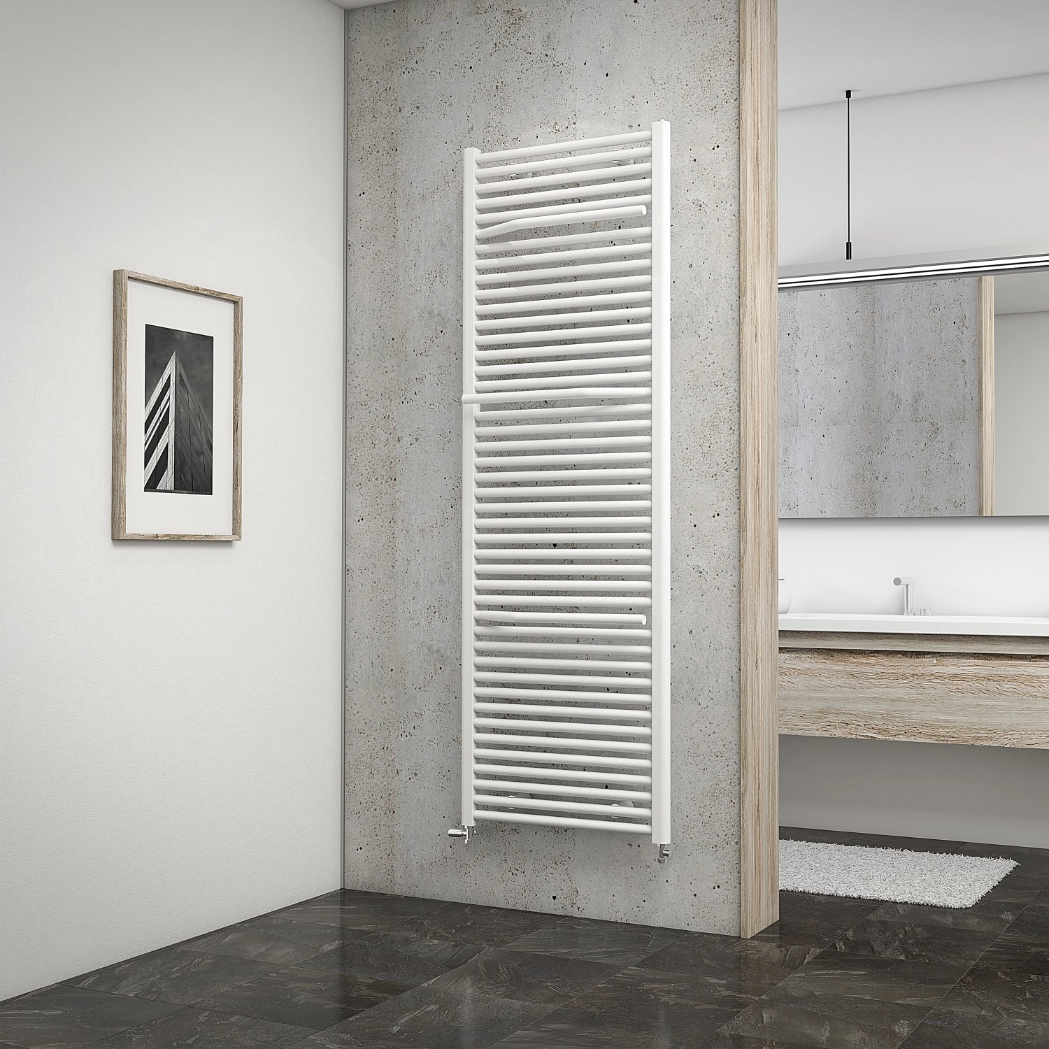 Schulte Design-Heizkörper Miami Anschluss unten HxB 177,5x60 cm 1.099 W