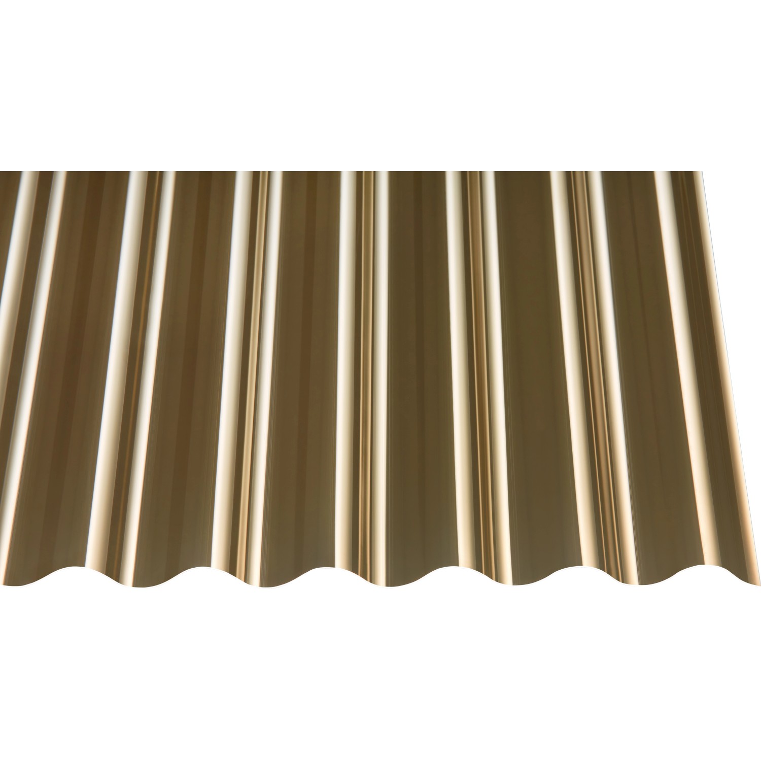 PVC-Profilplatte 1,1 mm Sinus 76/18 Bronce 2000 mm x 900 mm