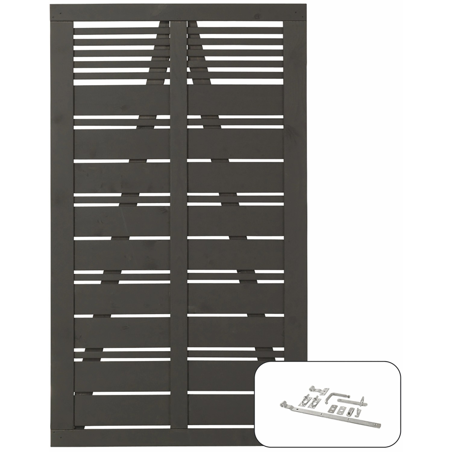 Plus Holz Einzeltor Silence Nadelholz Umbragrau 100 cm x 170 cm