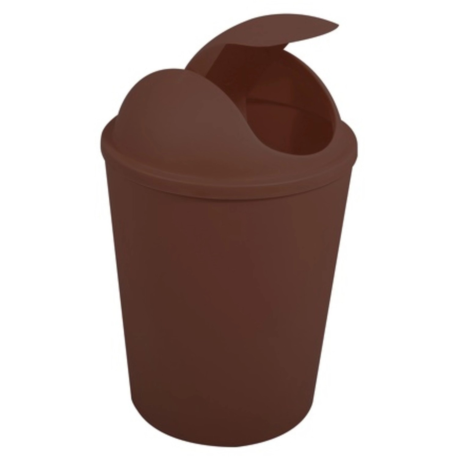 MSV Mülleimer mit Schwingdeckel Ako 5,5 l Schokoladenbraun