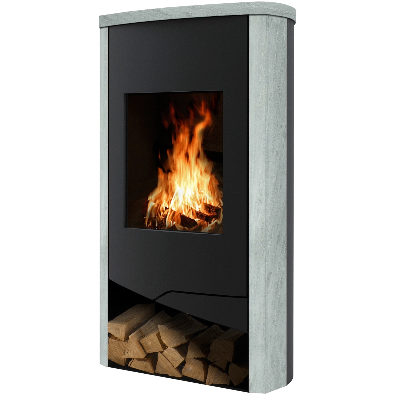 Wamsler Nevada Kaminofen Speckstein Schwarz 5 kW