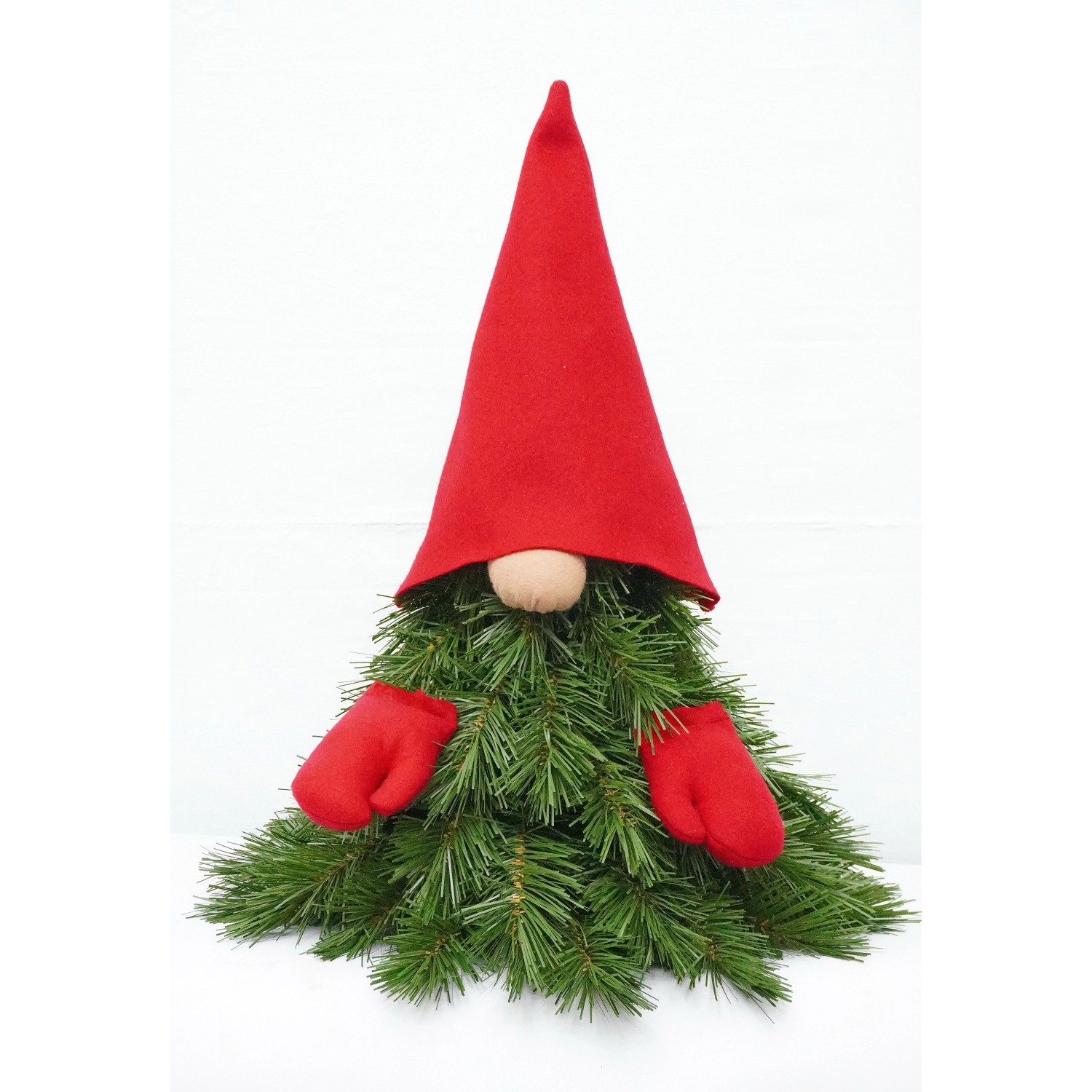 Triumph Tree Dekorativer Weihnachtswichtel 45 cm x Ø 42 cm Grün-Rot