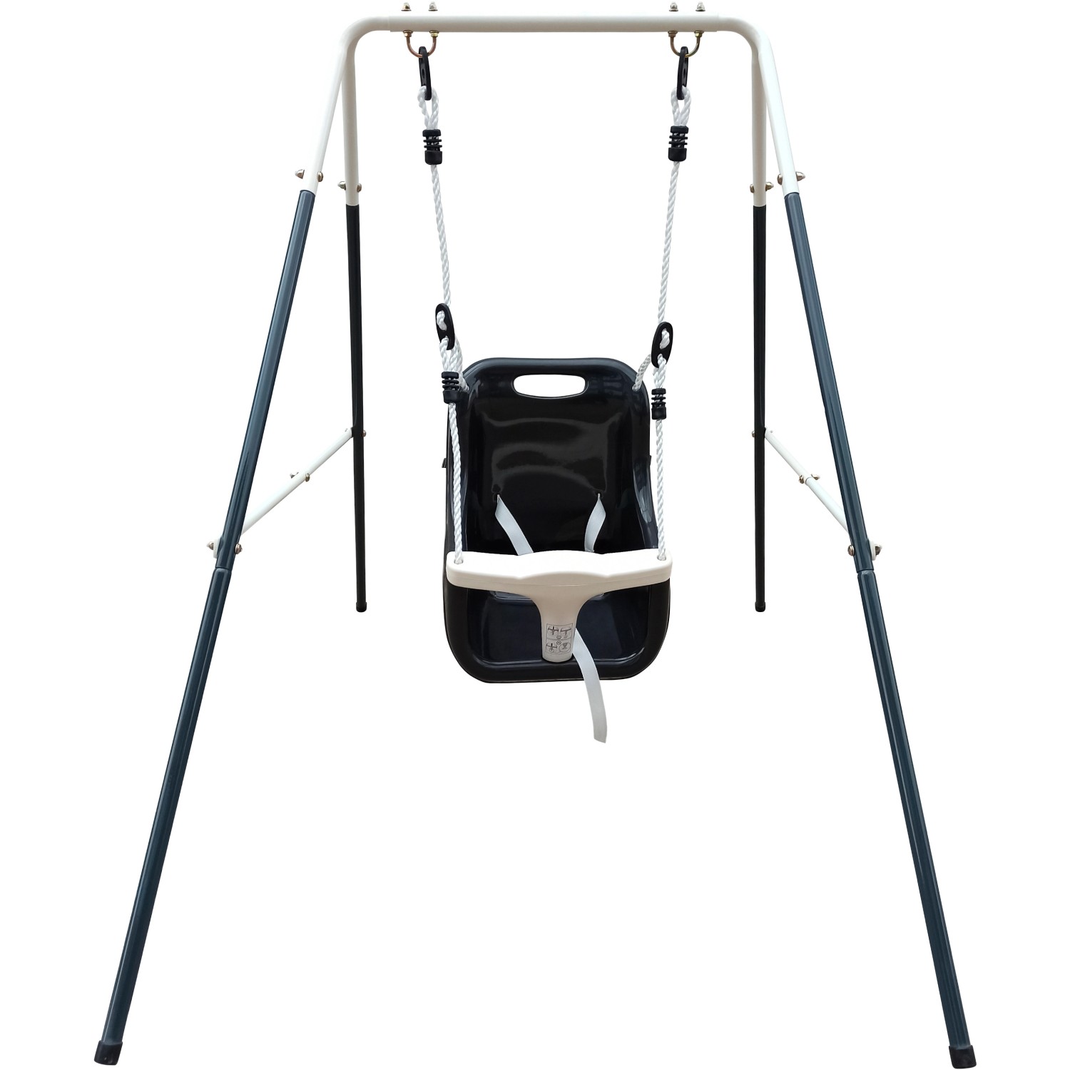 AXI Metall Babyschaukel m. Sitz Anthrazit/Creme