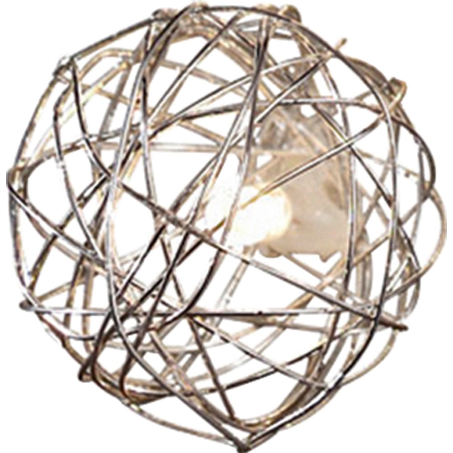 Konstsmide LED-Batterie-Lichterkette 16 Aluminium-Drahtkugeln Warmweiß